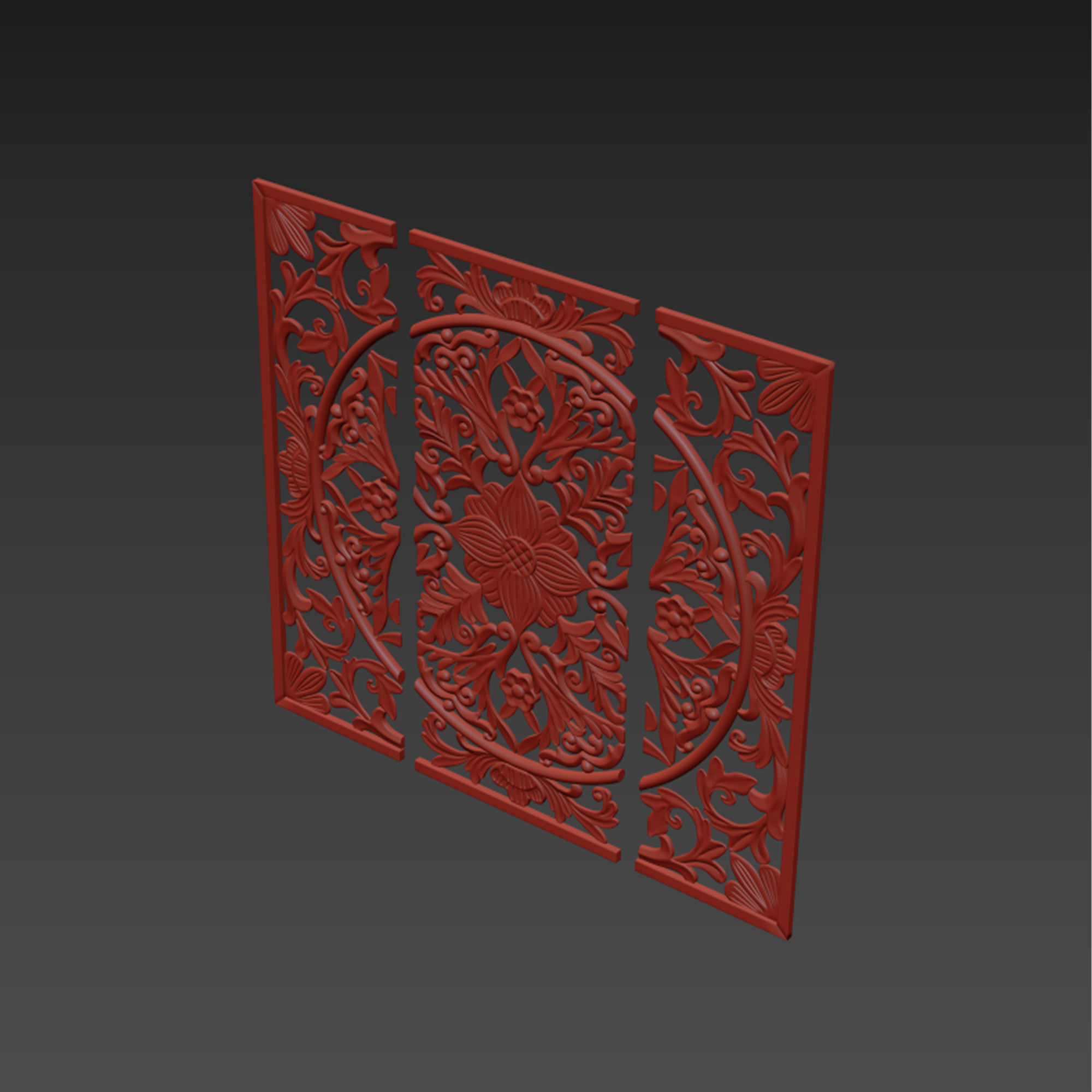 3 Piece 3D Medallion Wall Decor Set 3D model_6