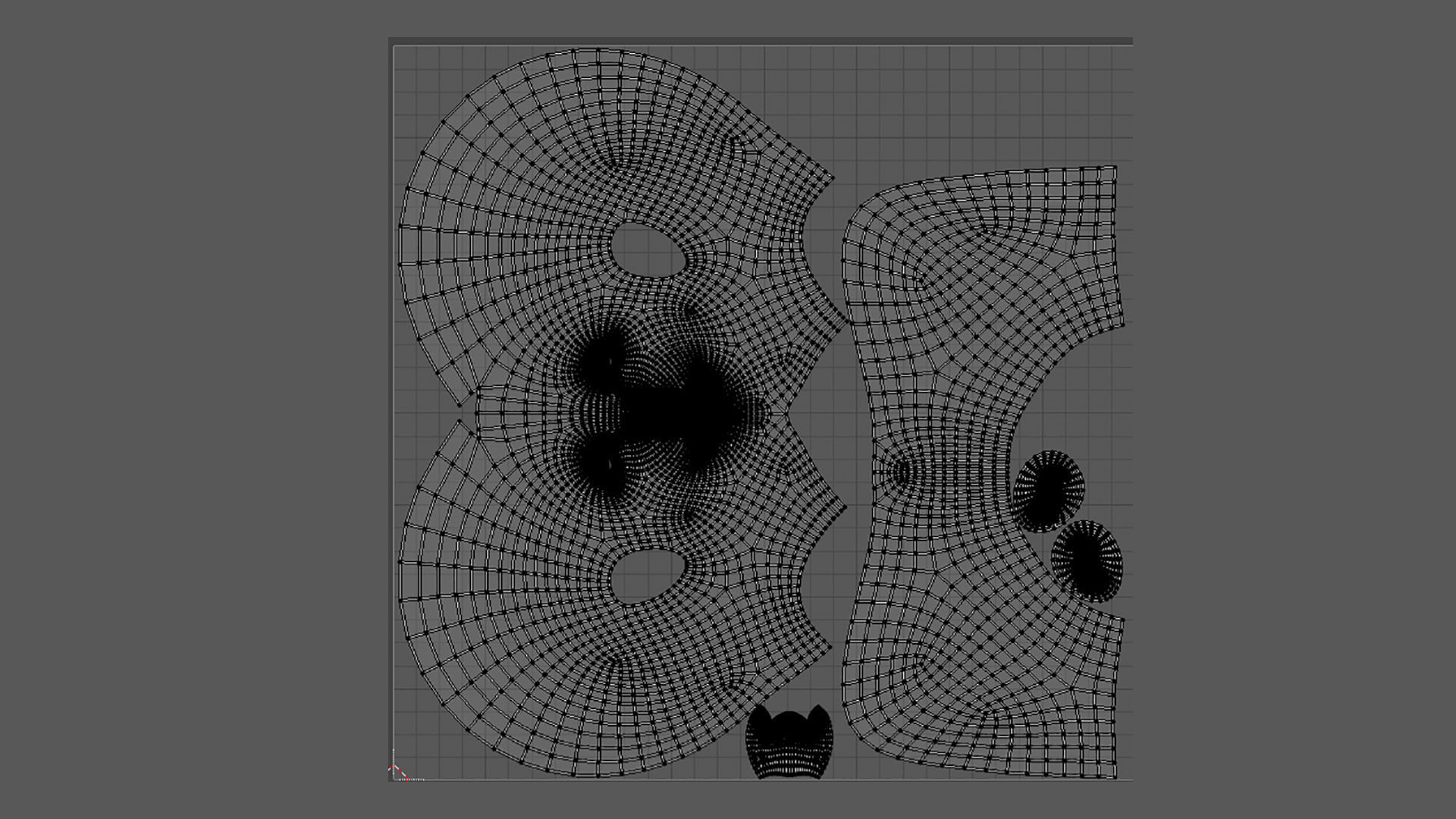 Female Head Low-poly 3D model_16