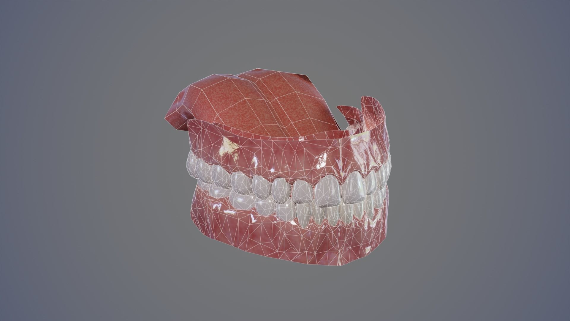 Female Head Low-poly 3D model_17