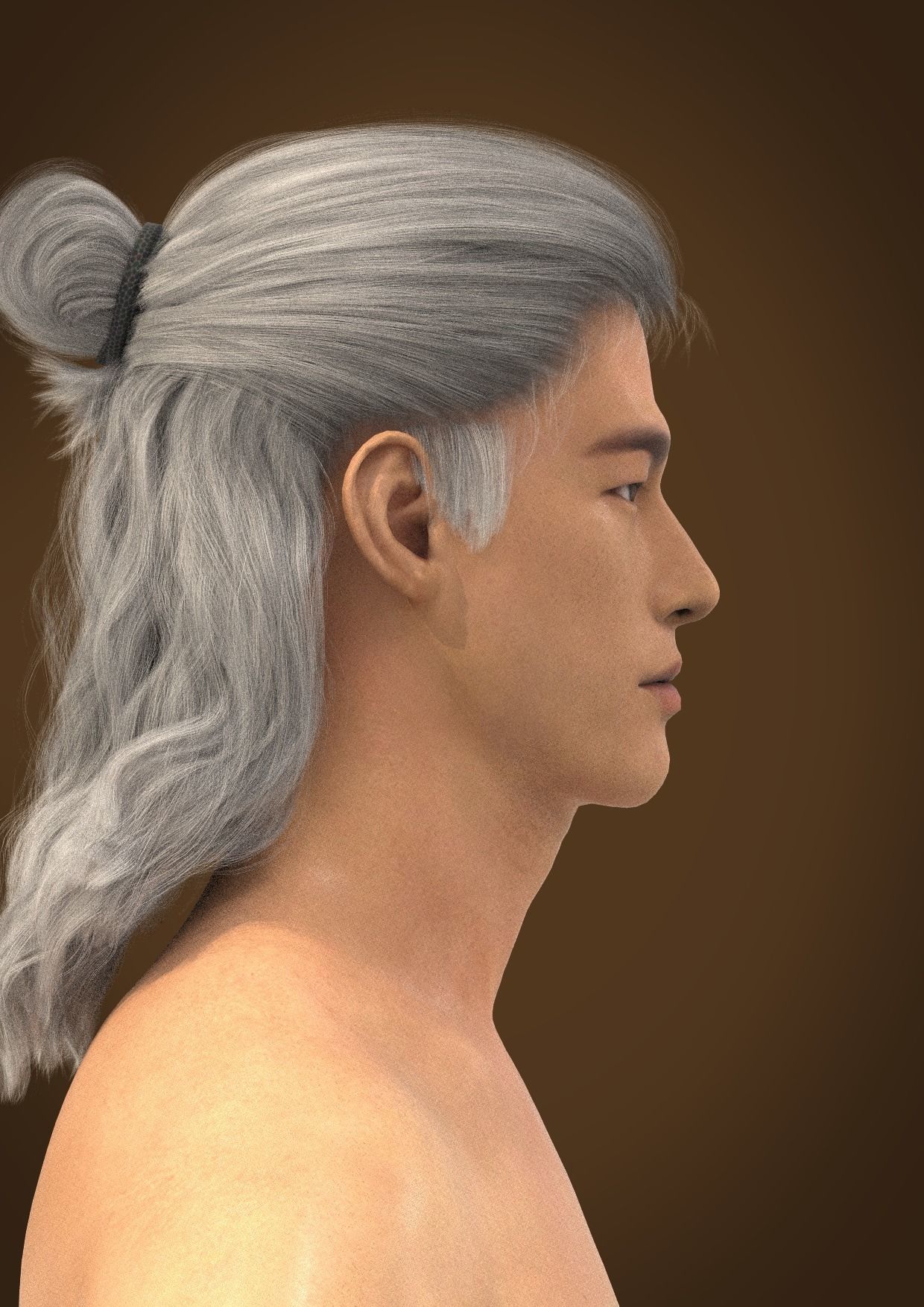 Men hair 025-MV2 for Jinho-MV2 3D model from Clo3D Software 3D model_1