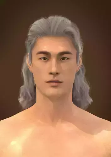 Men hair 025-MV2 for Jinho-MV2 3D model from Clo3D Software