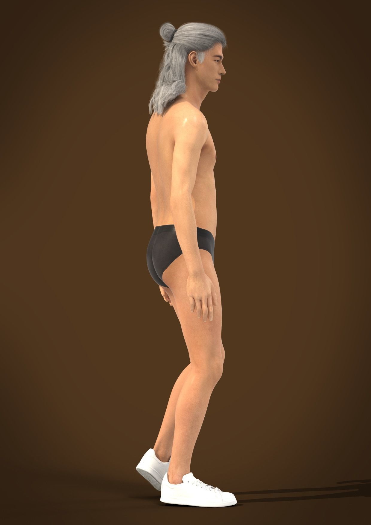 Men hair 025-MV2 for Jinho-MV2 3D model from Clo3D Software 3D model_12