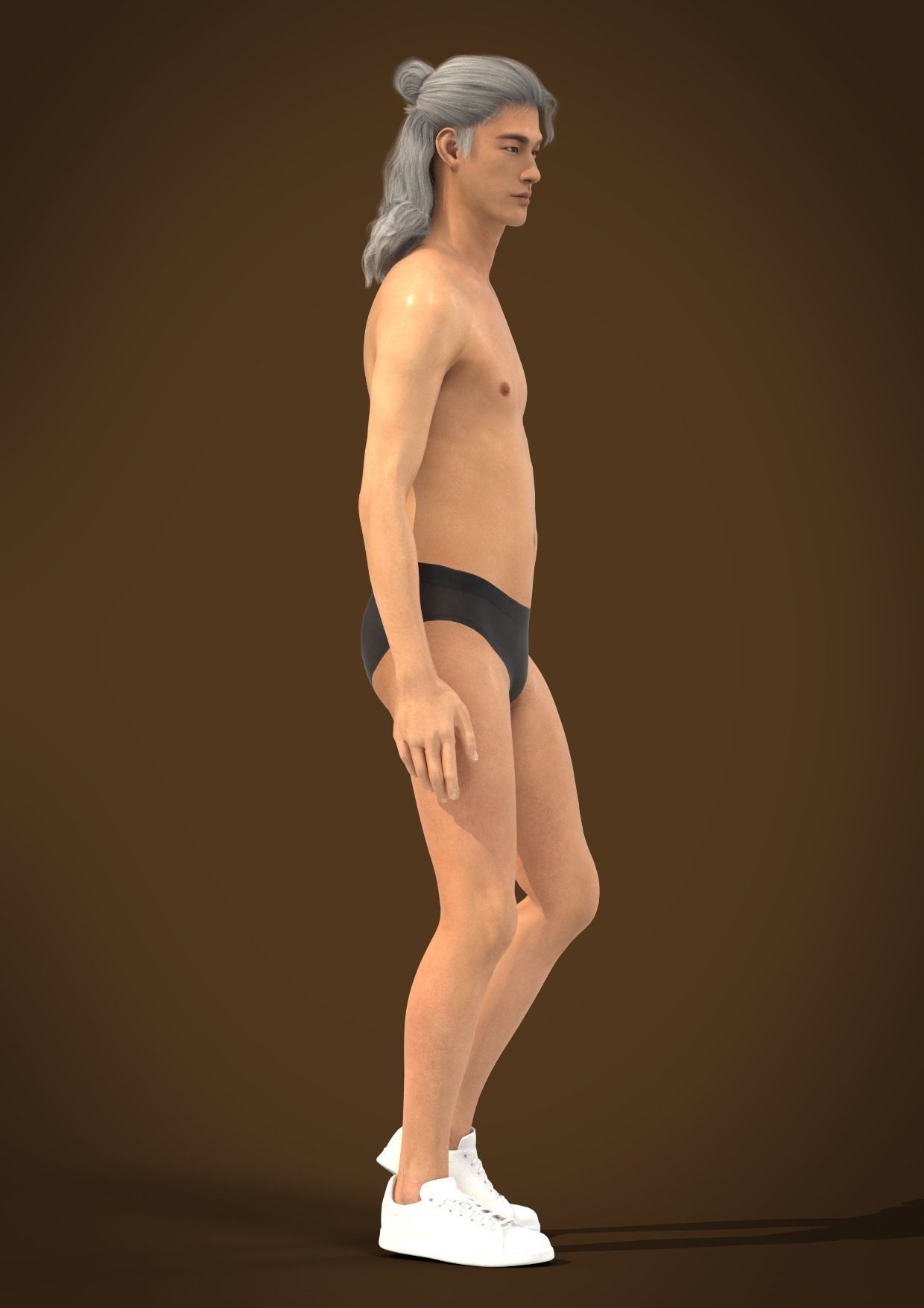 Men hair 025-MV2 for Jinho-MV2 3D model from Clo3D Software 3D model_11