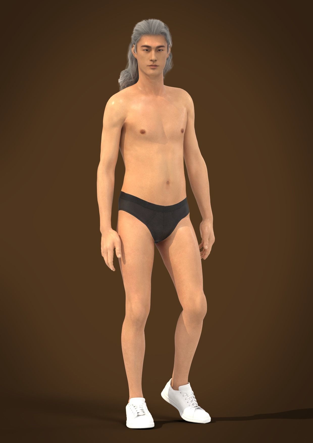 Men hair 025-MV2 for Jinho-MV2 3D model from Clo3D Software 3D model_6