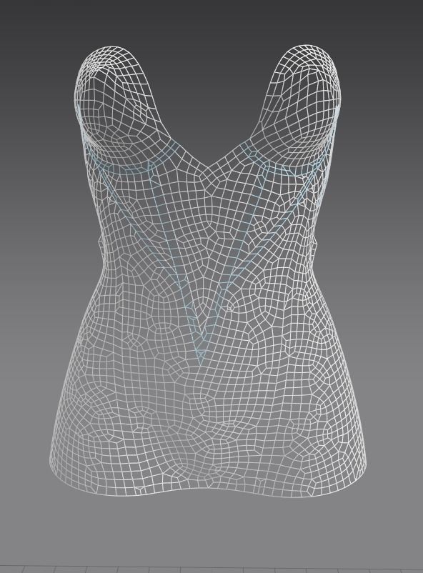 sexy female dress 3D model_6
