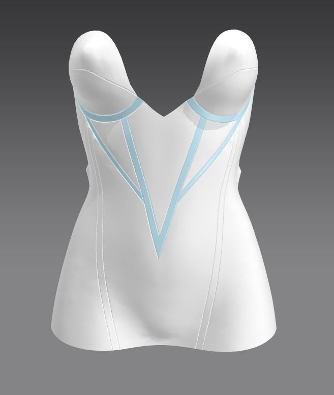 sexy female dress 3D model_5