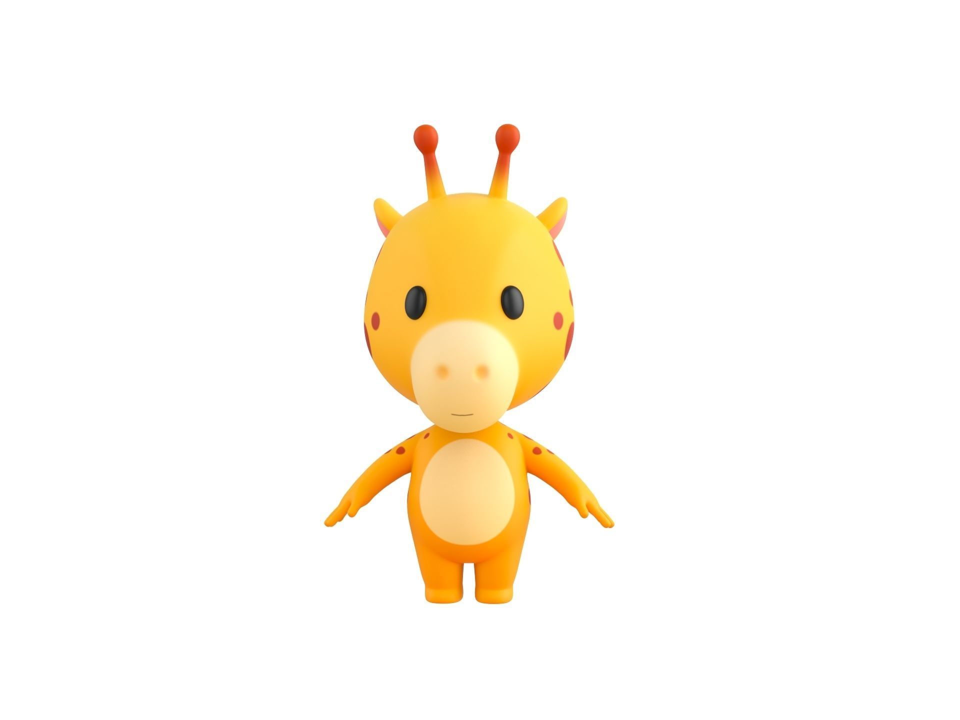 Character189 Giraffe 3D model_1