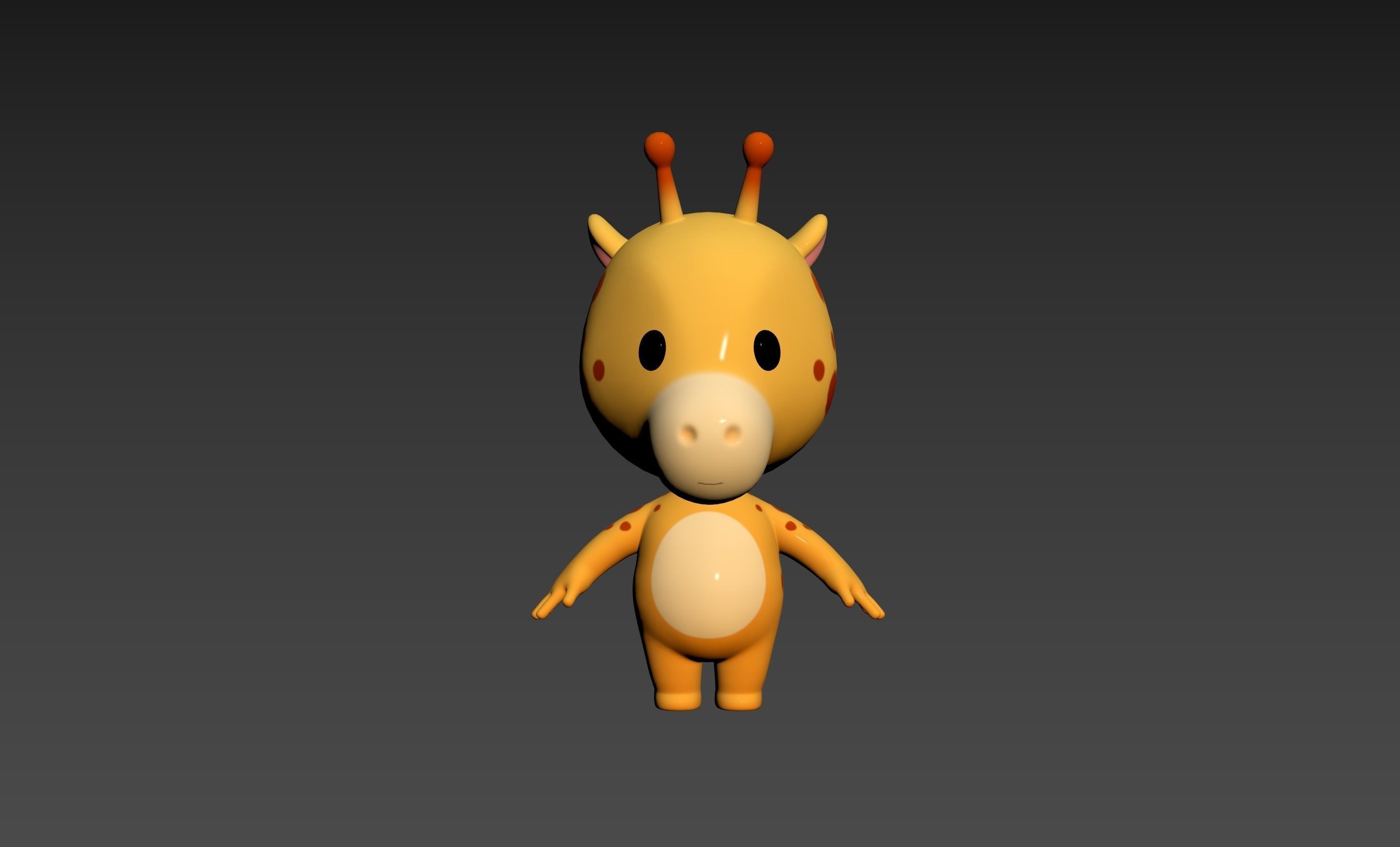 Character189 Giraffe 3D model_13