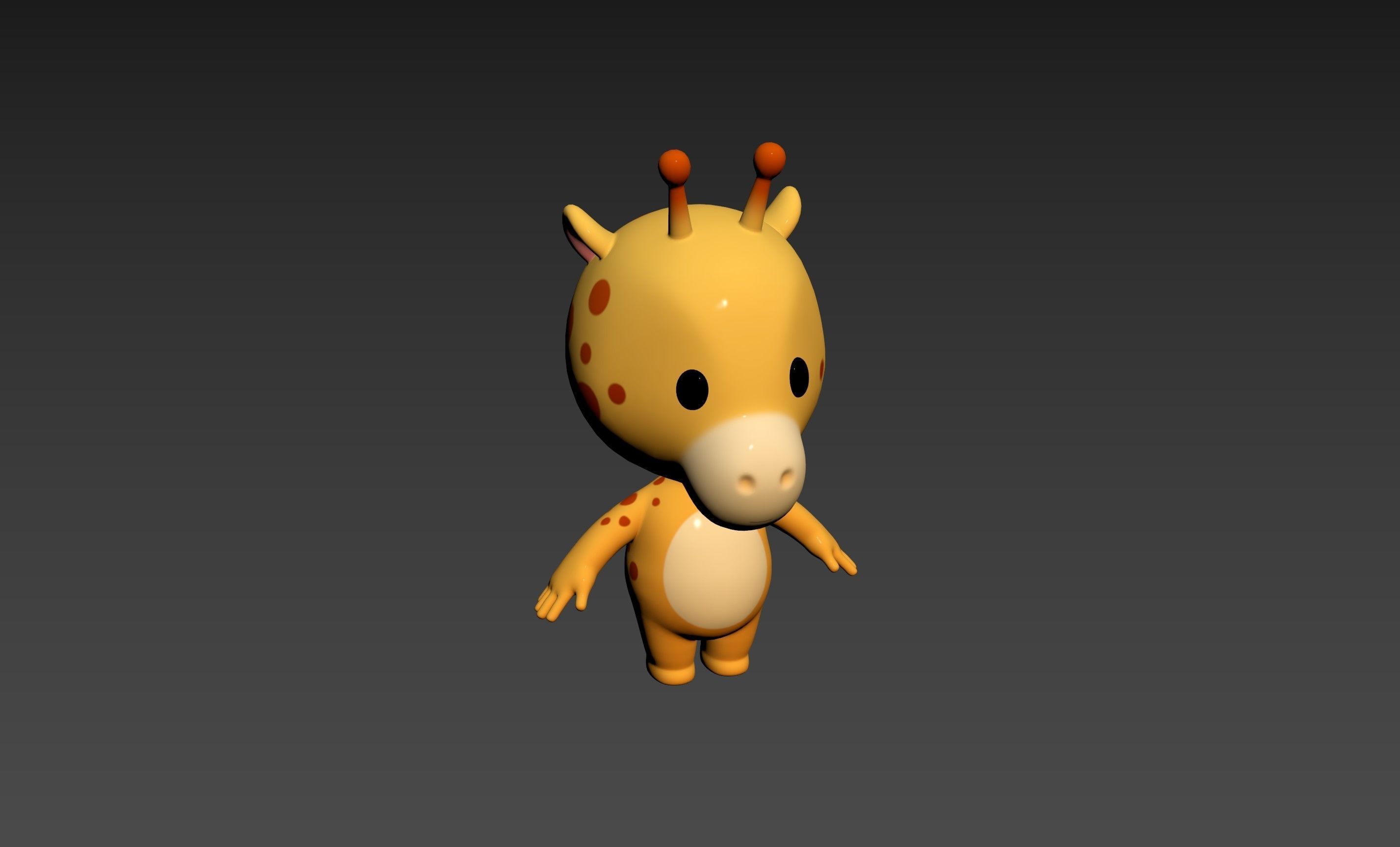 Character189 Giraffe 3D model_14