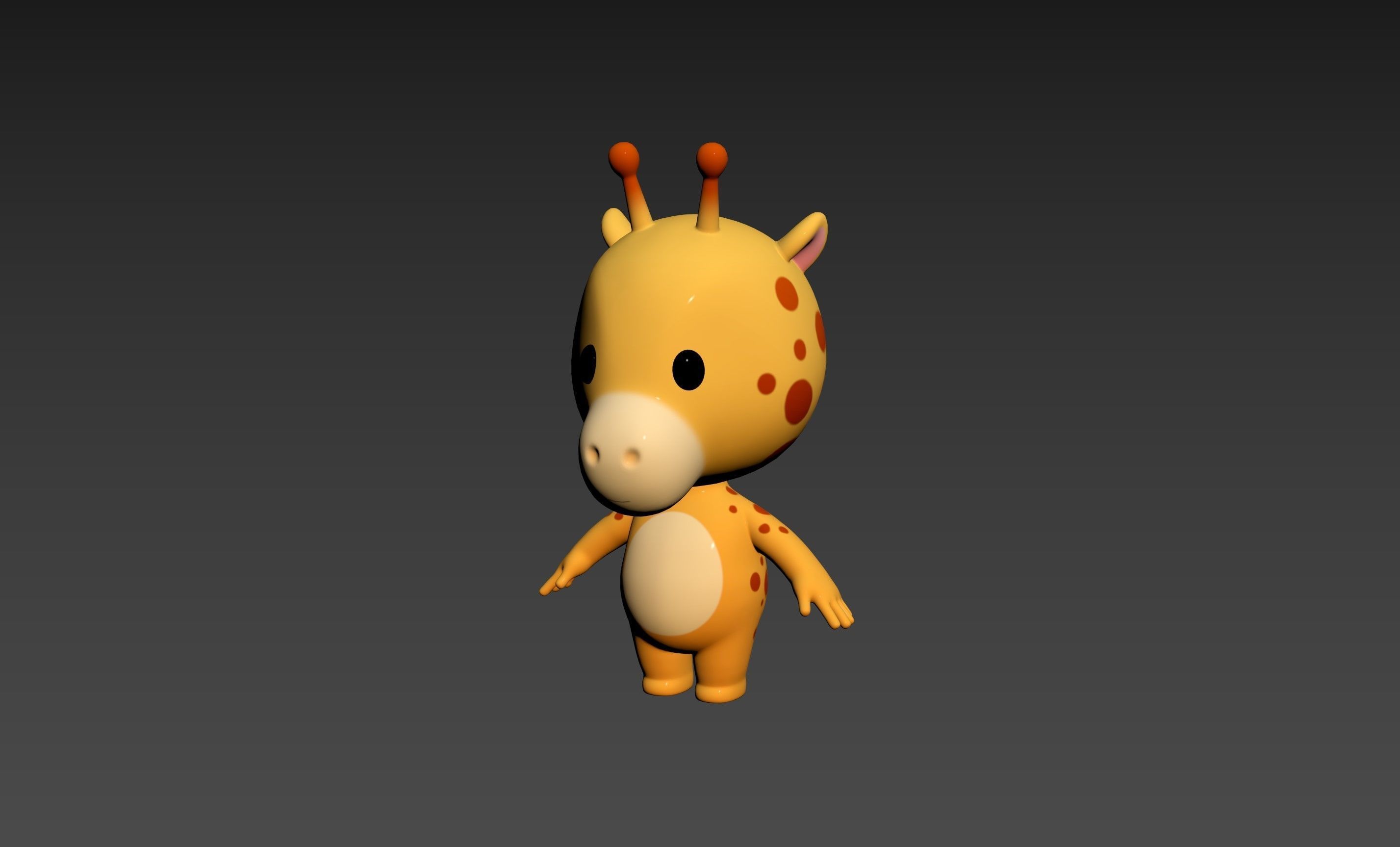 Character189 Giraffe 3D model_10