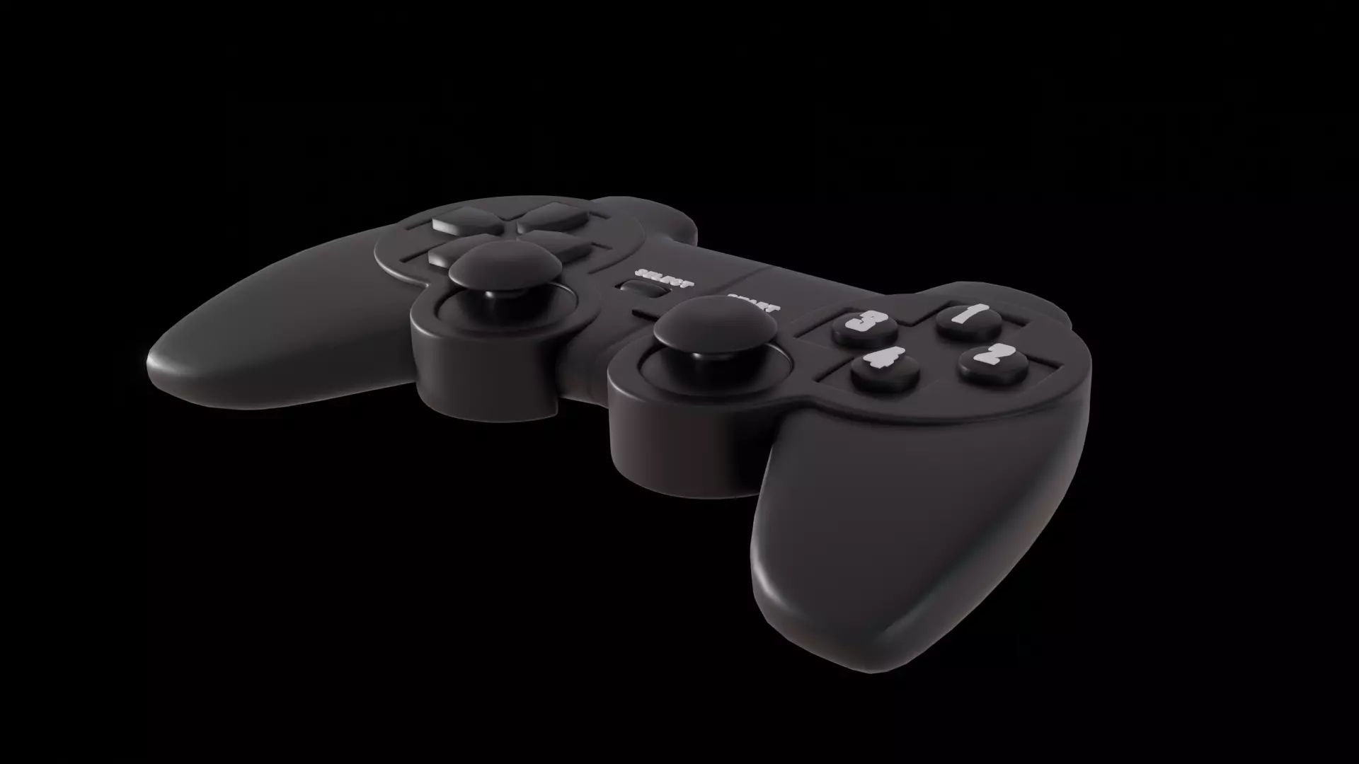 PS2 joystick Low-poly 3D model_0