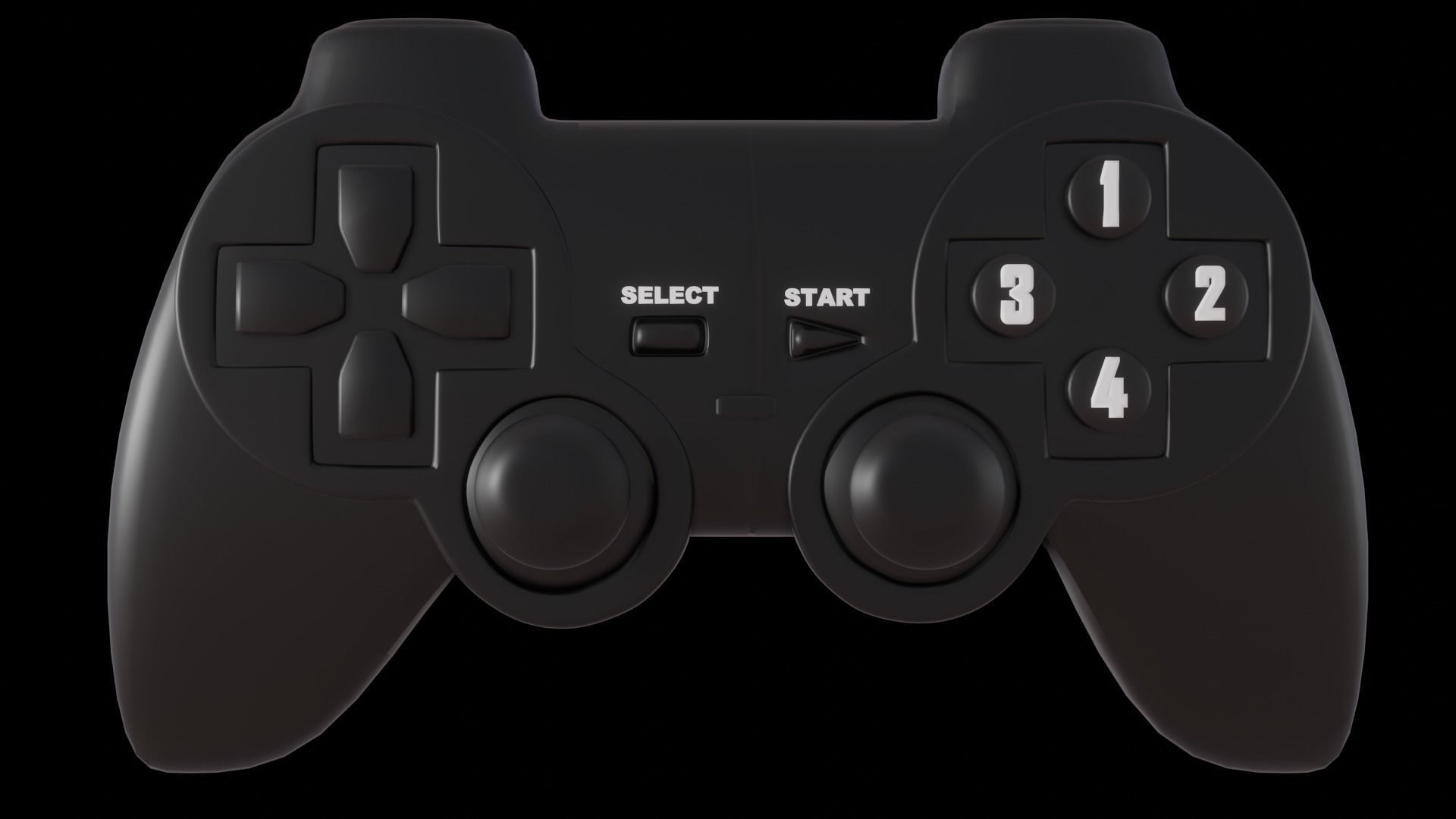 PS2 joystick Low-poly 3D model_1