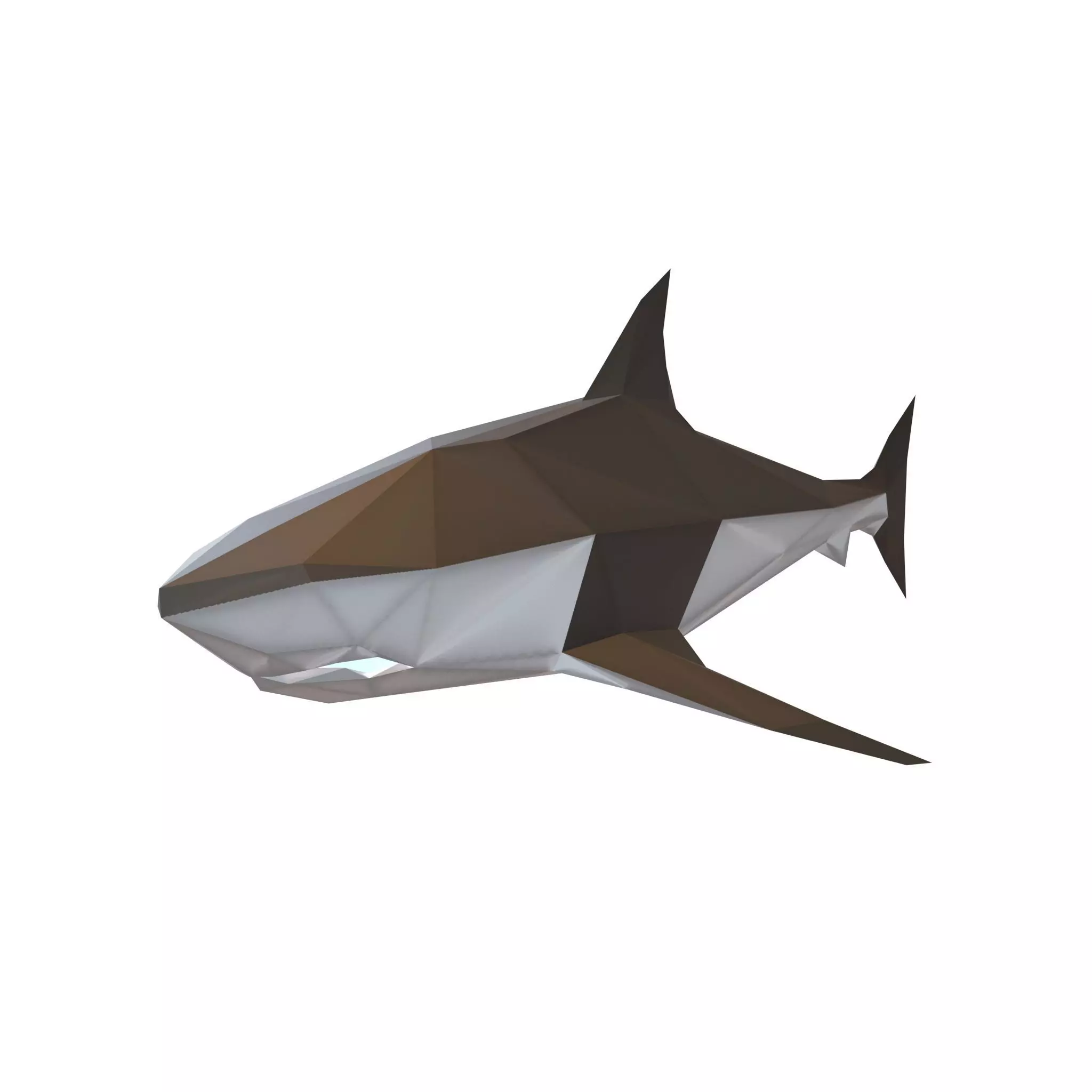Low Poly Shark v1 009 Low-poly 3D model_0