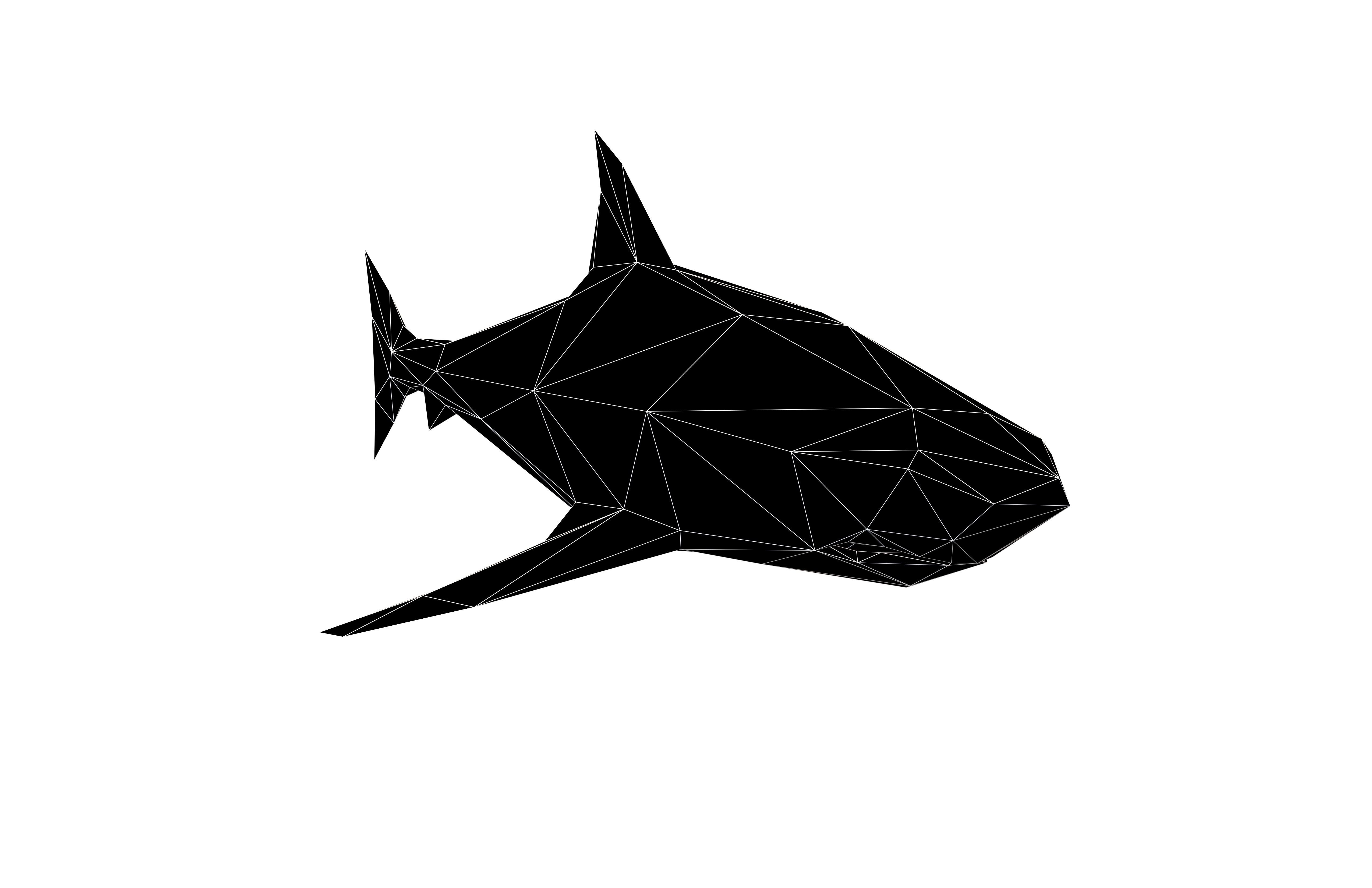 Low Poly Shark v1 012 Low-poly 3D model_4