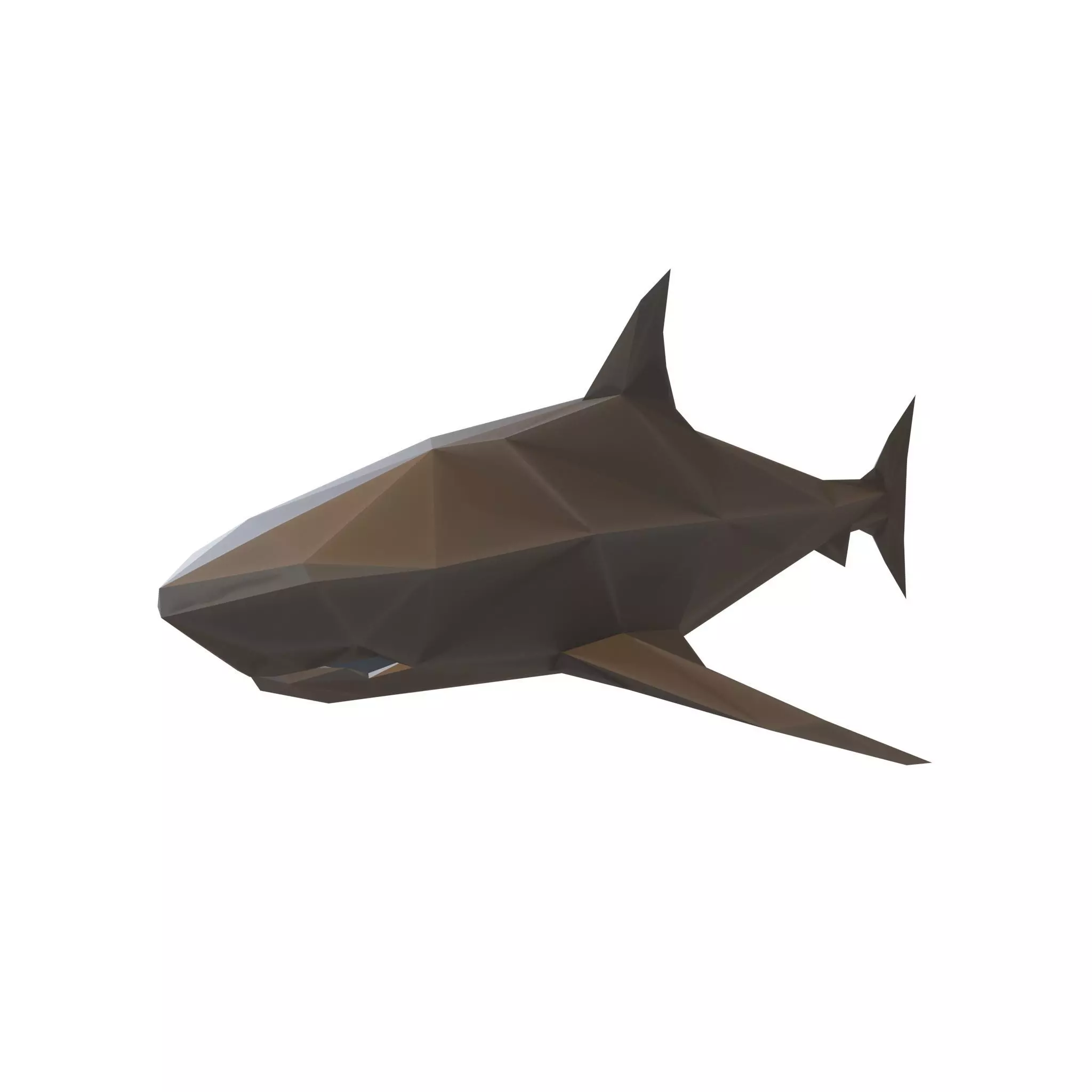 Low Poly Shark v1 012 Low-poly 3D model_0