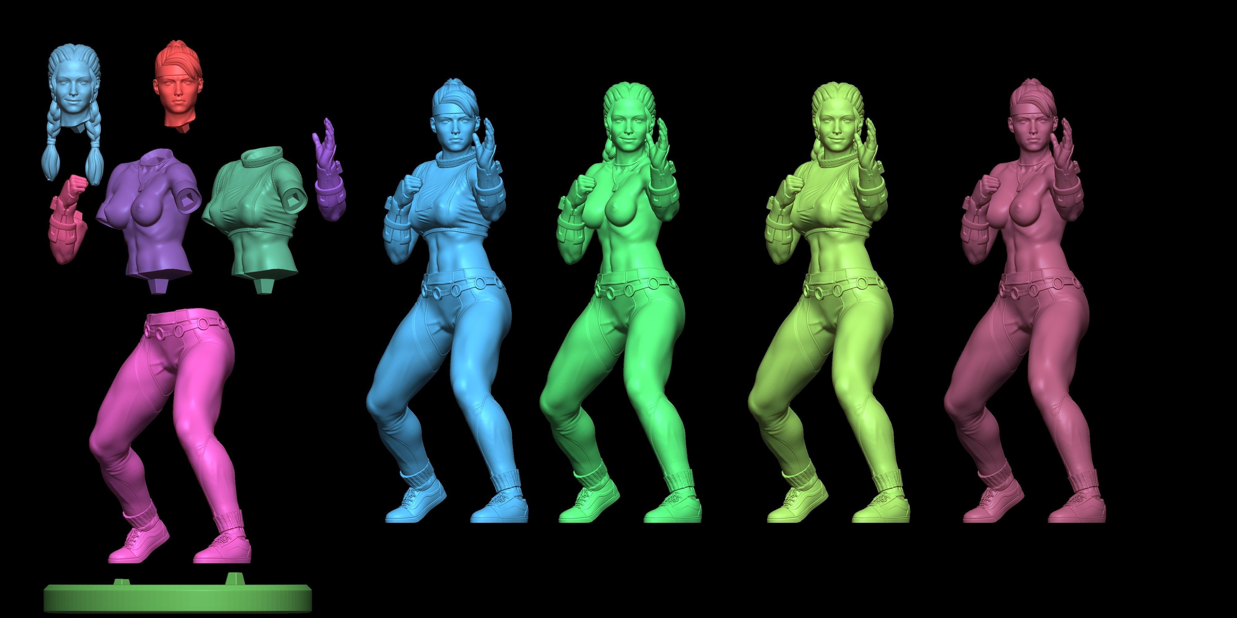 Sonya Blade Mortal Kombat 3D print model_4