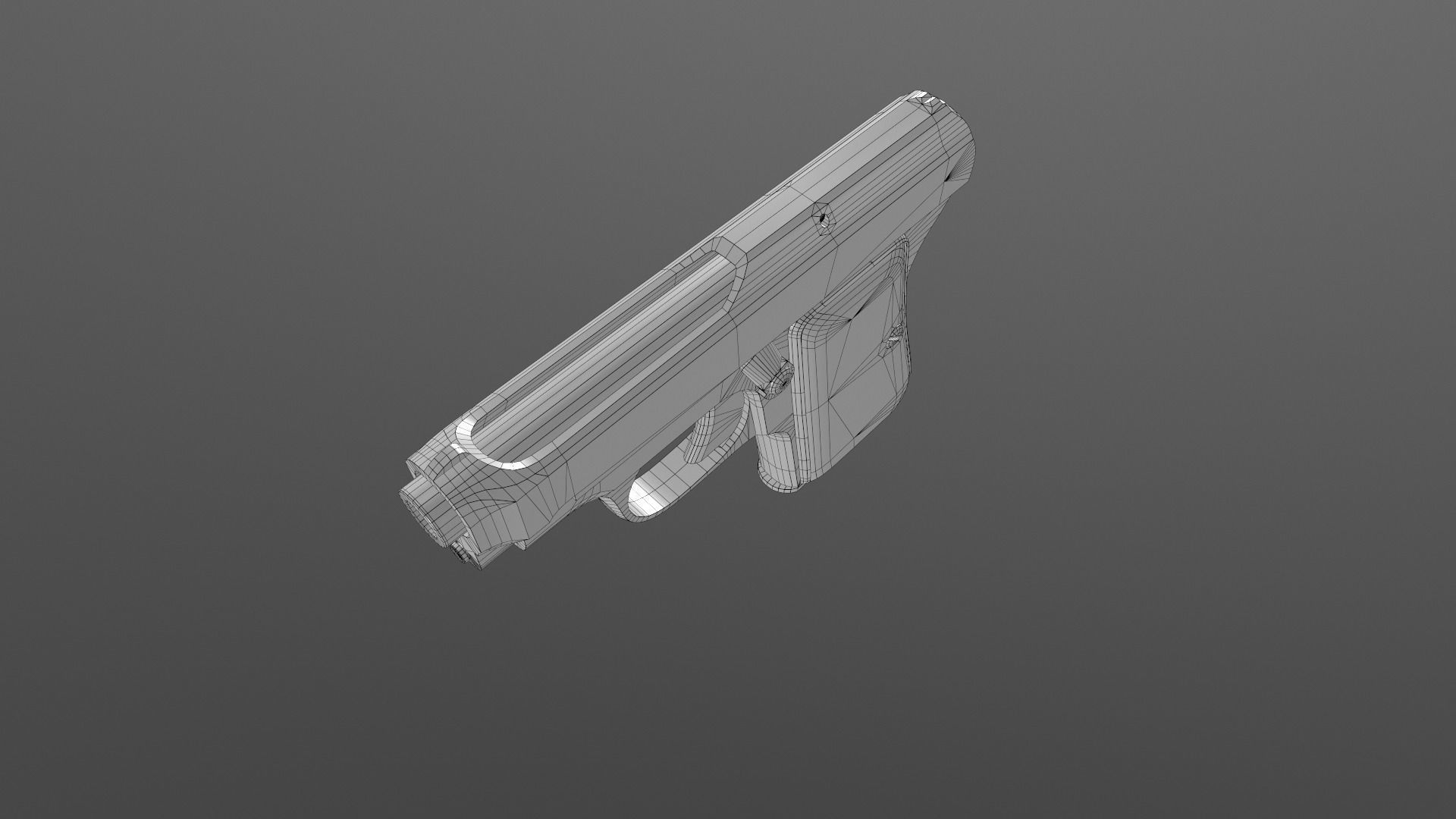 Beretta M418 Low-poly 3D model_13
