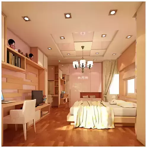 bedroom 4 with walls and wooden floors