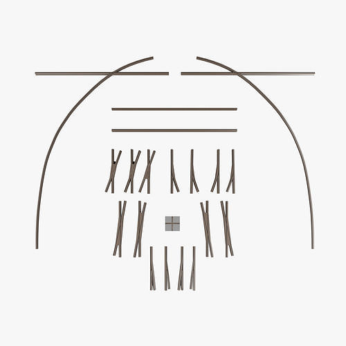 Tram Tracks Construction Elements 3D model