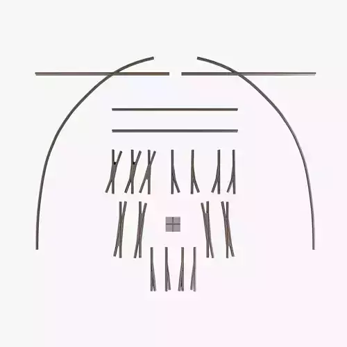 Tram Tracks Construction Elements 3D model