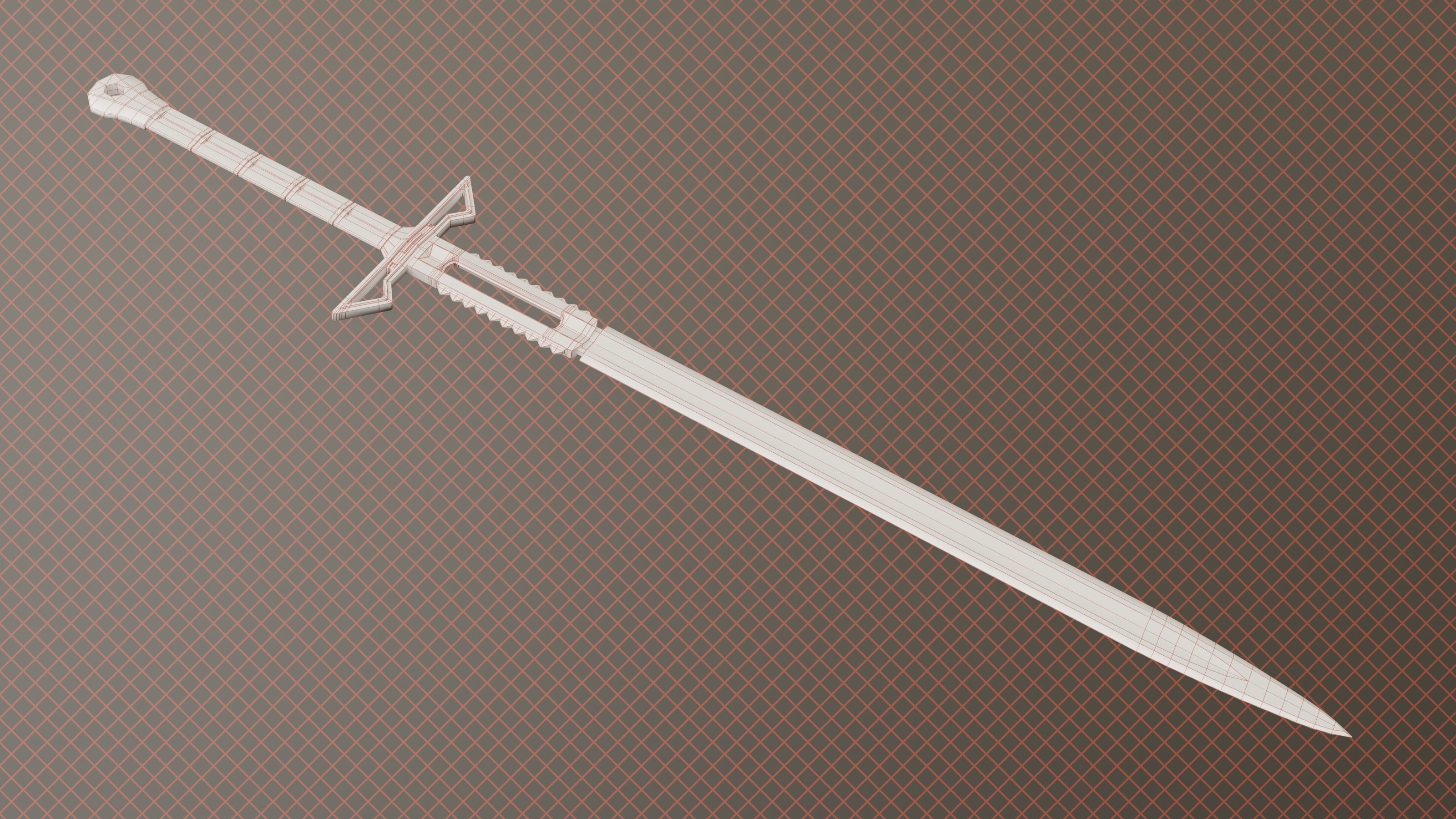 One Sword Base Mesh - Second Vol Free Free low-poly 3D model_3