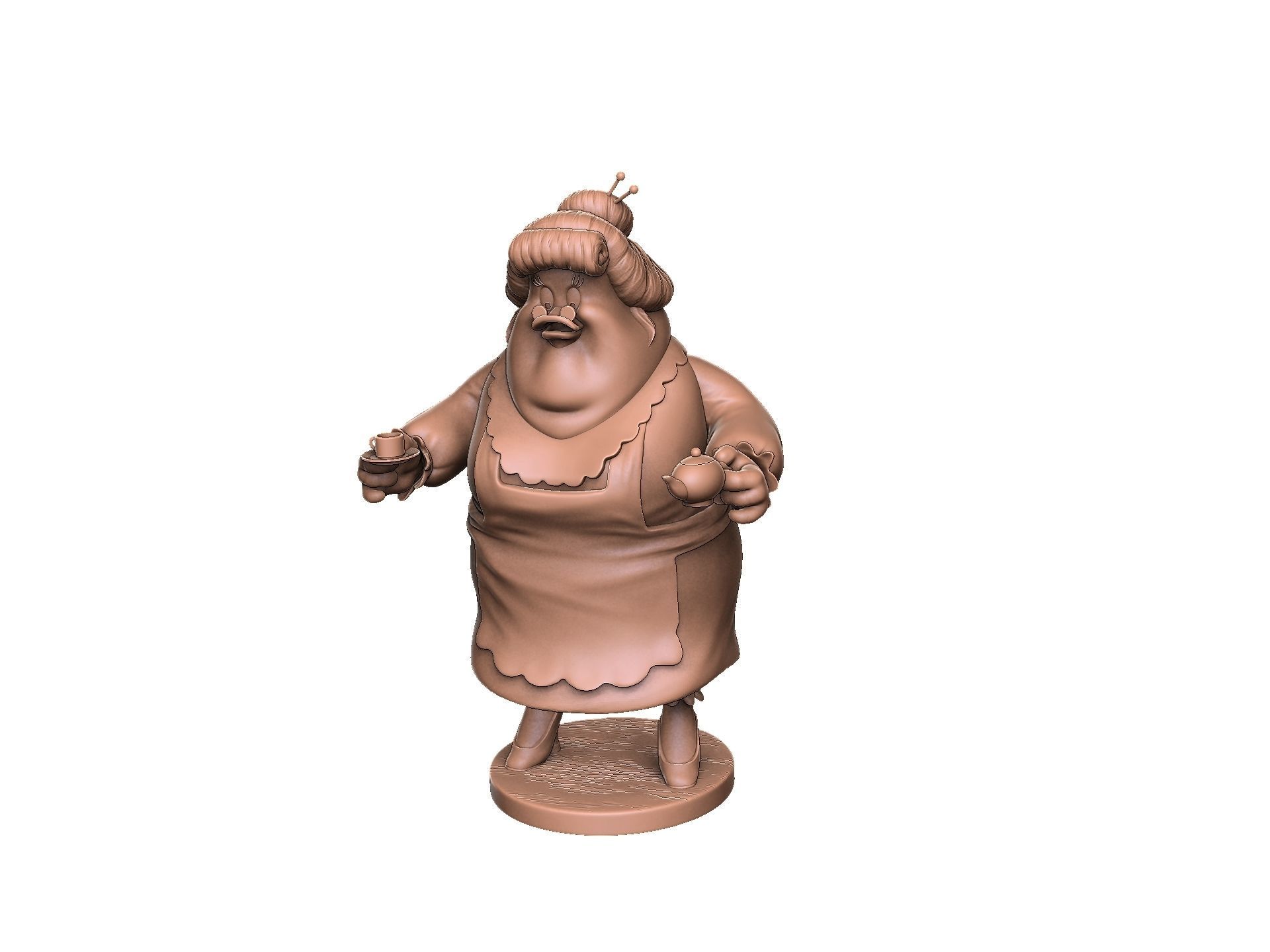 Bentina Beakley duck tales for 3d print STL one-piece 3D print model_22