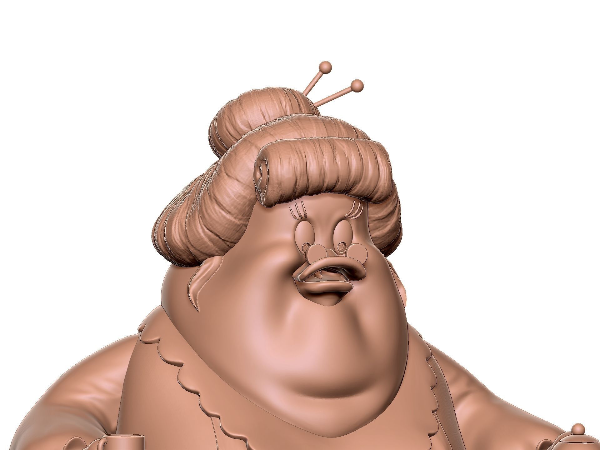 Bentina Beakley duck tales for 3d print STL one-piece 3D print model_21