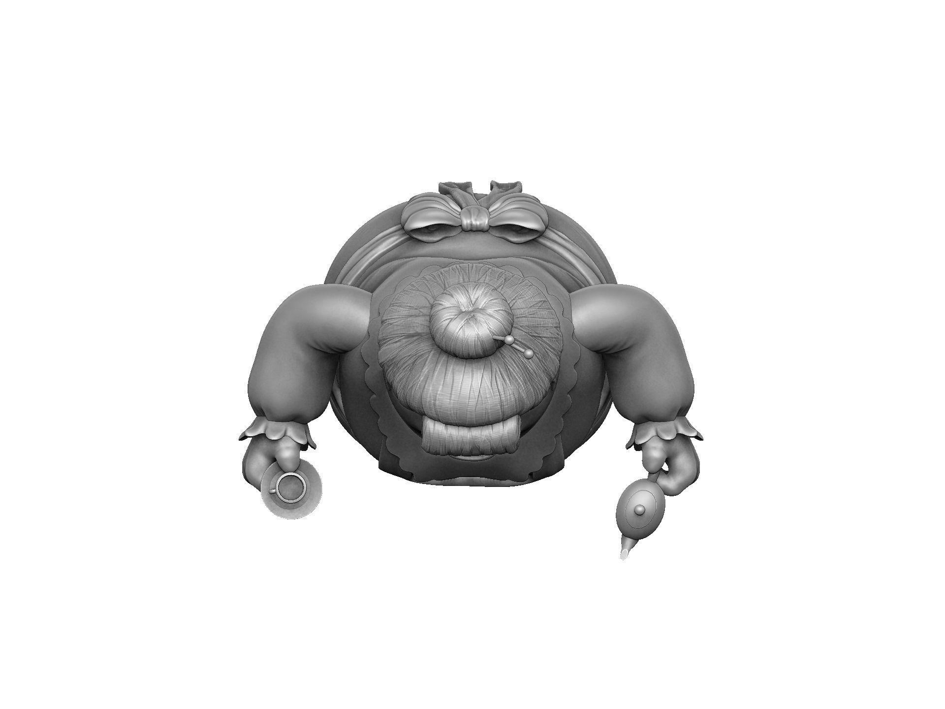 Bentina Beakley duck tales for 3d print STL one-piece 3D print model_12