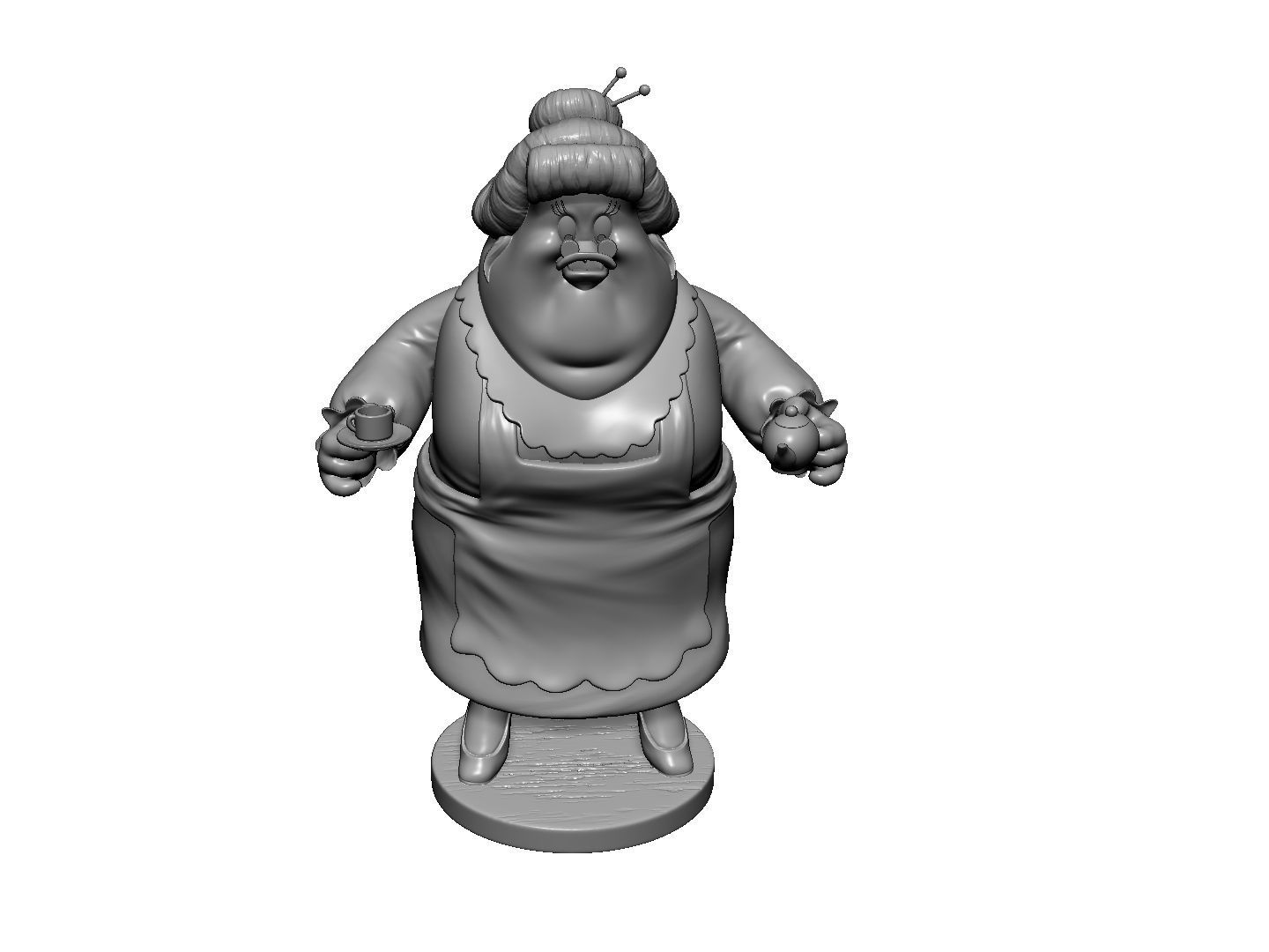 Bentina Beakley duck tales for 3d print STL one-piece 3D print model_15