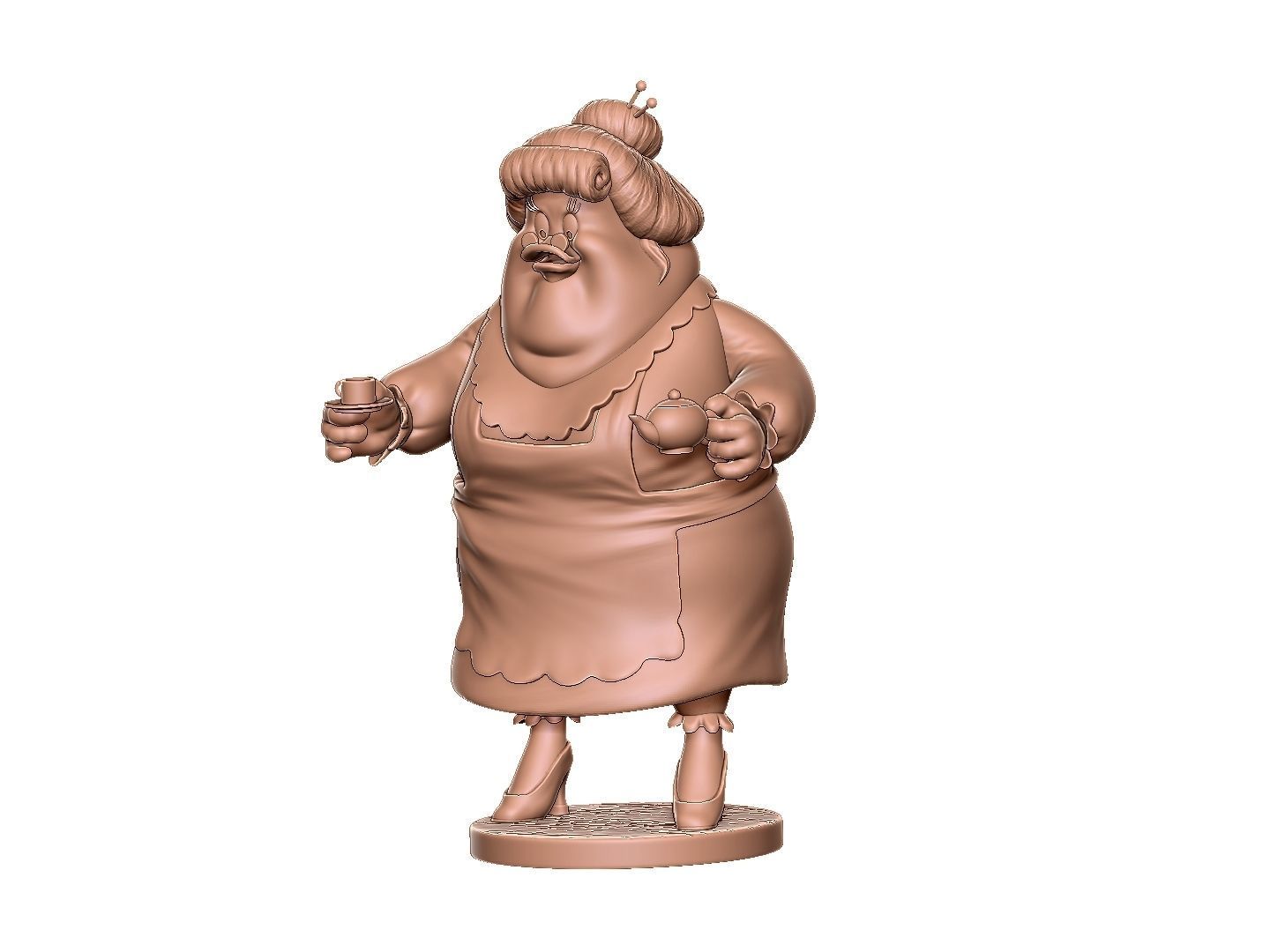 Bentina Beakley duck tales for 3d print STL one-piece 3D print model_10