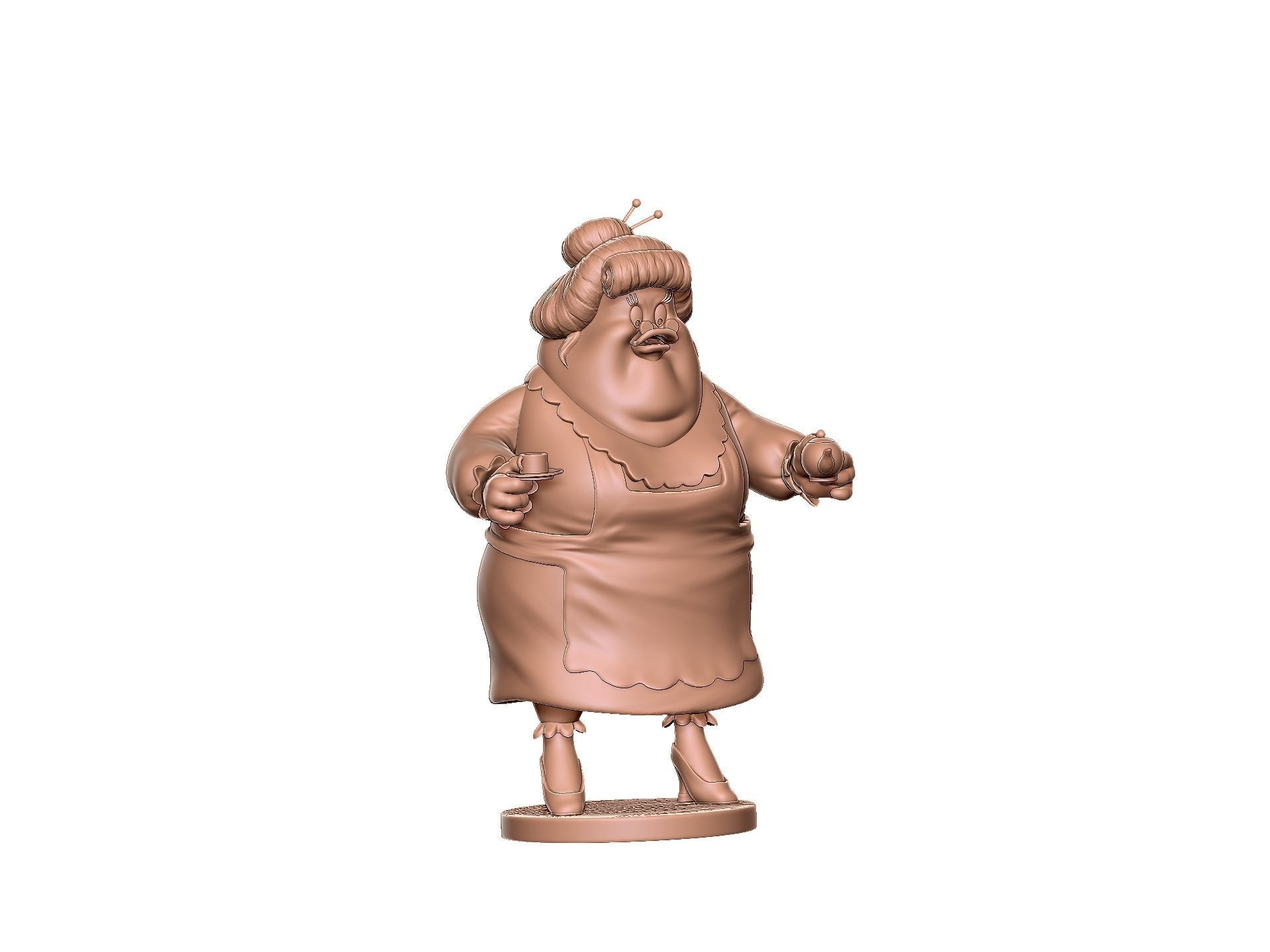 Bentina Beakley duck tales for 3d print STL one-piece 3D print model_19