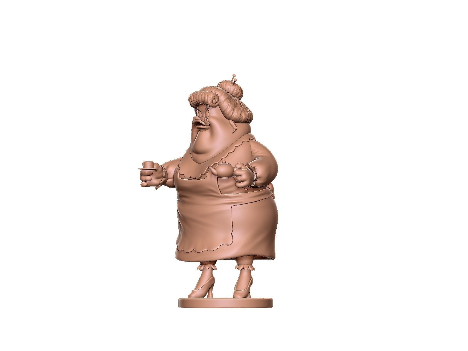 Bentina Beakley duck tales for 3d print STL one-piece 3D print model_17