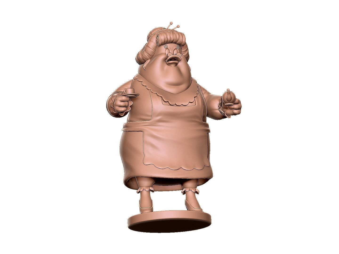 Bentina Beakley duck tales for 3d print STL one-piece 3D print model_6