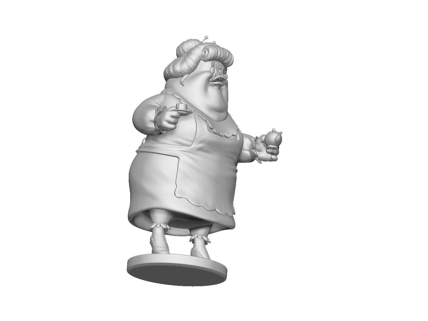 Bentina Beakley duck tales for 3d print STL one-piece 3D print model_13