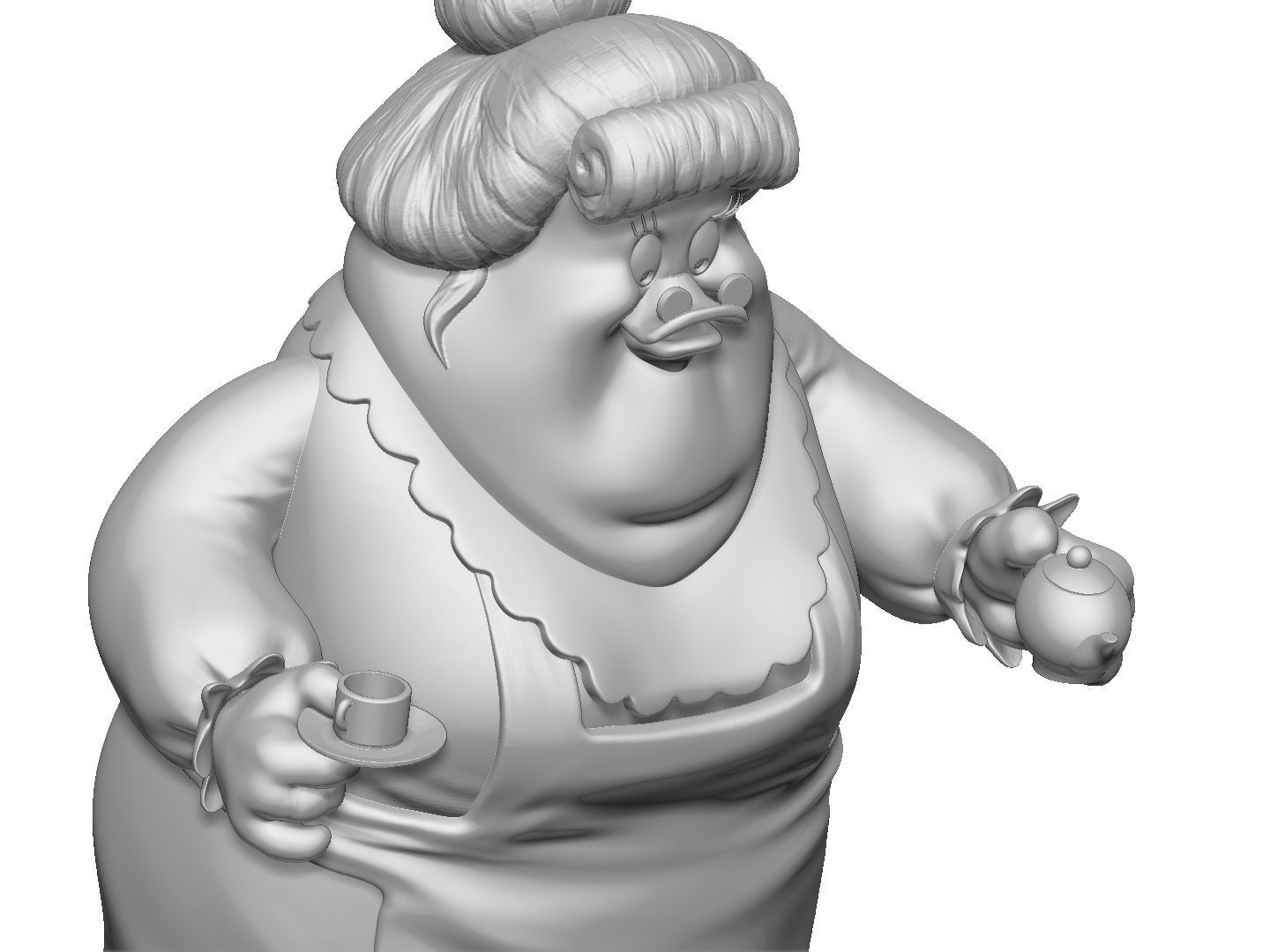 Bentina Beakley duck tales for 3d print STL one-piece 3D print model_2