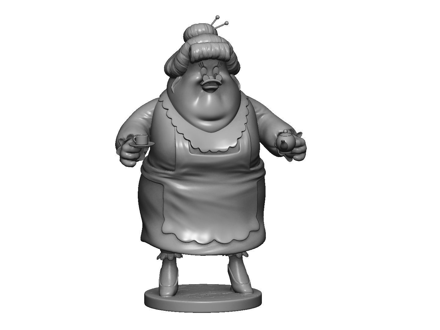 Bentina Beakley duck tales for 3d print STL one-piece 3D print model_14