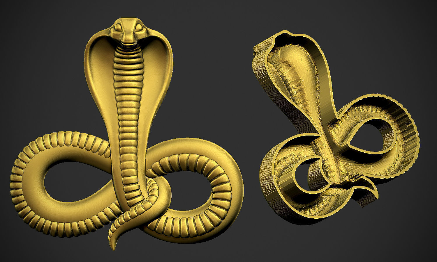 Snake Relief 3D print model_1