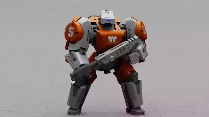 BATTLE DROID CRONOS RIGGED 3D model