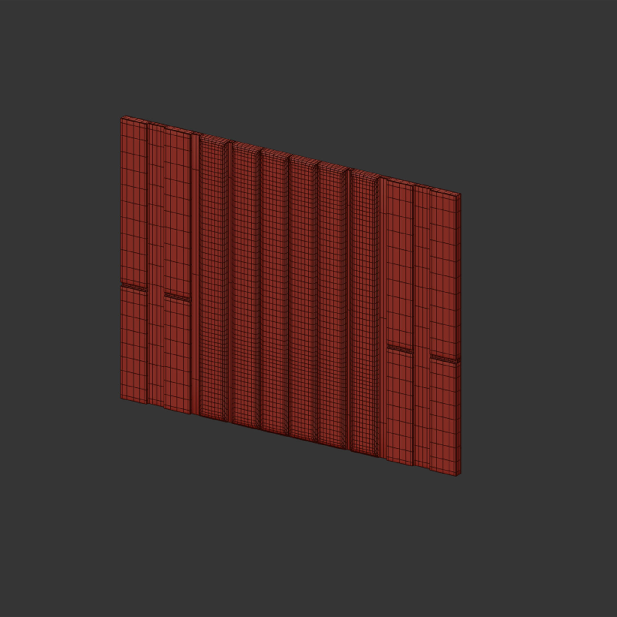 Wall panel 3D model_6