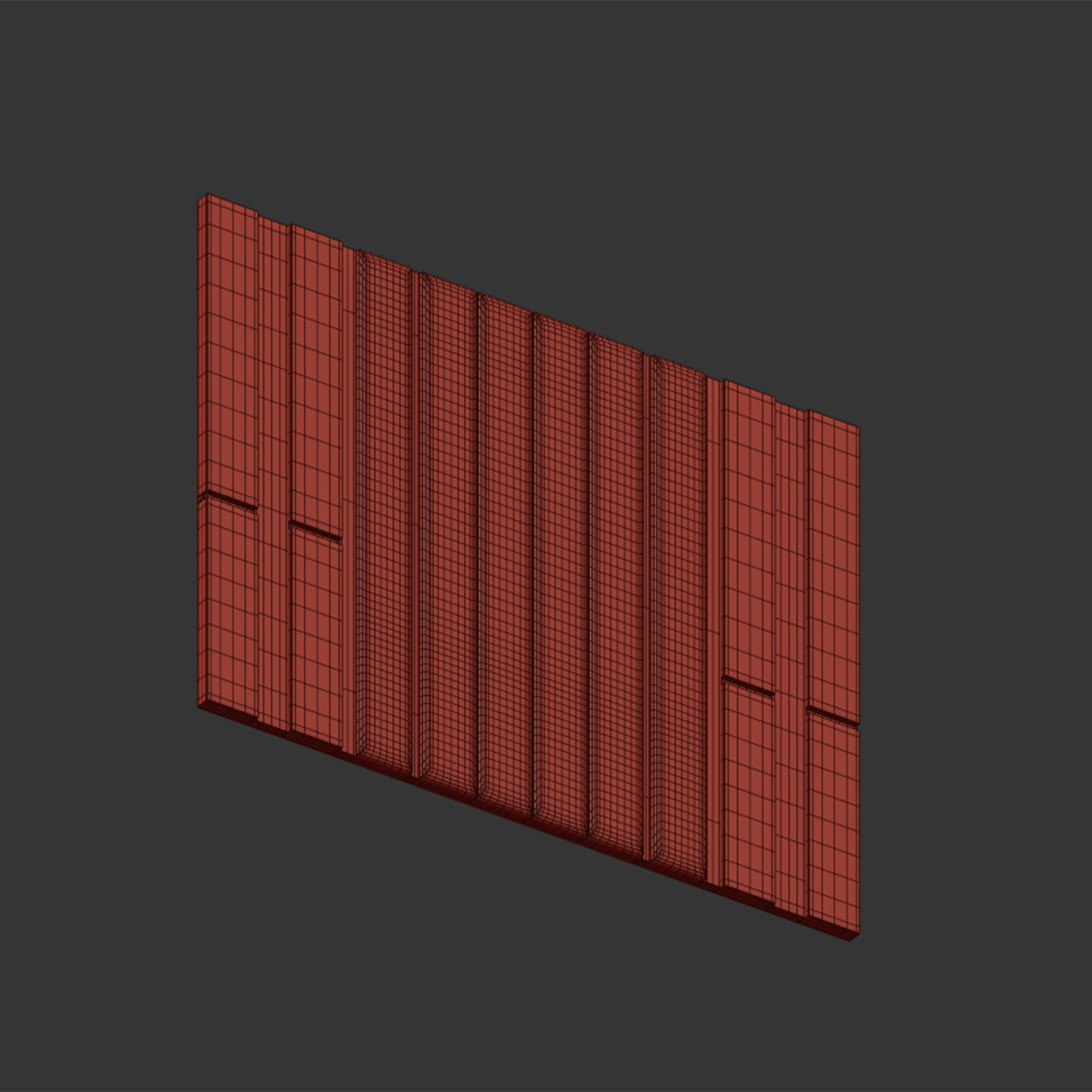 Wall panel 3D model_7