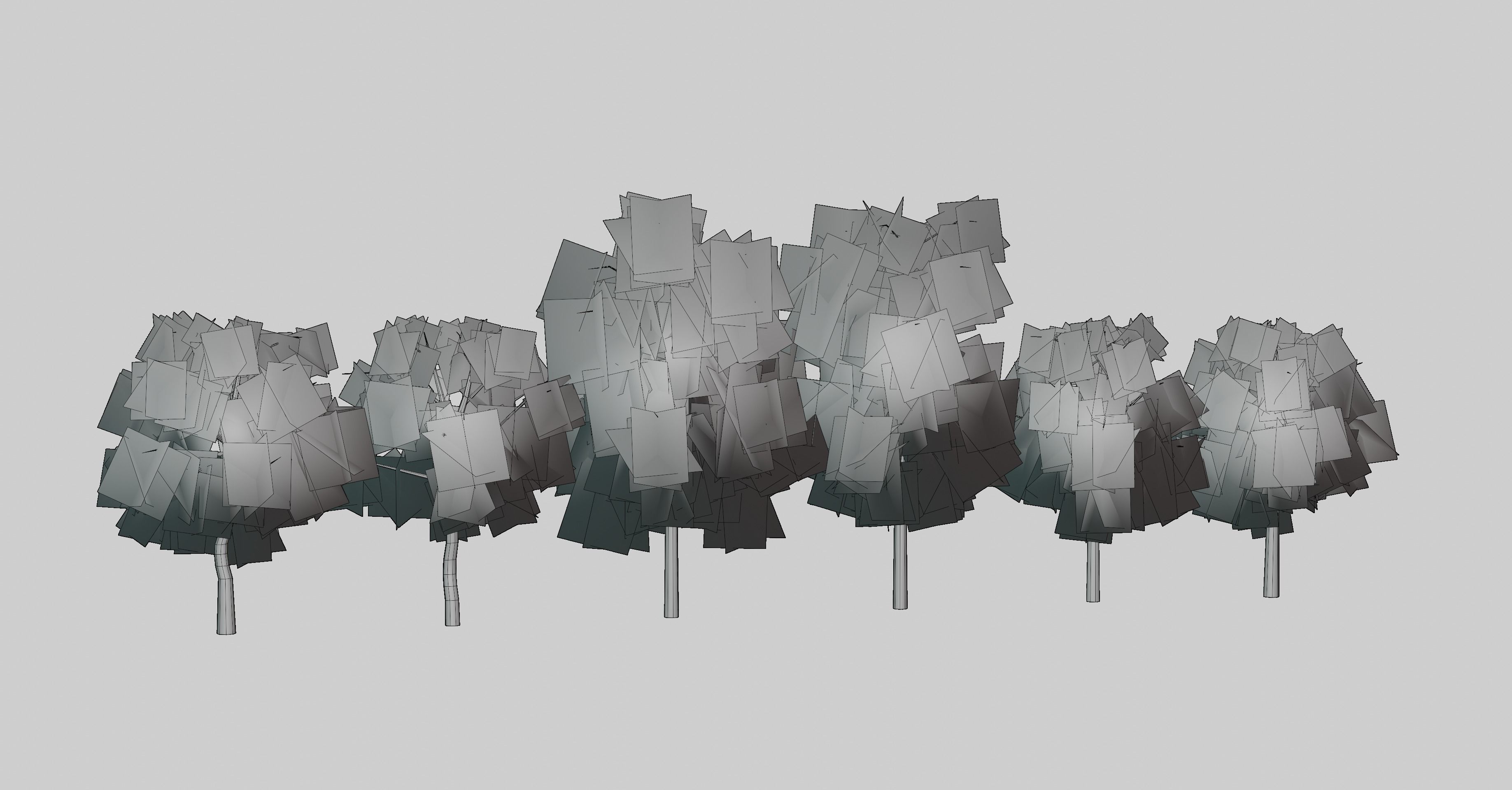 Birch tree low-poly PBR game ready Low-poly 3D model_9