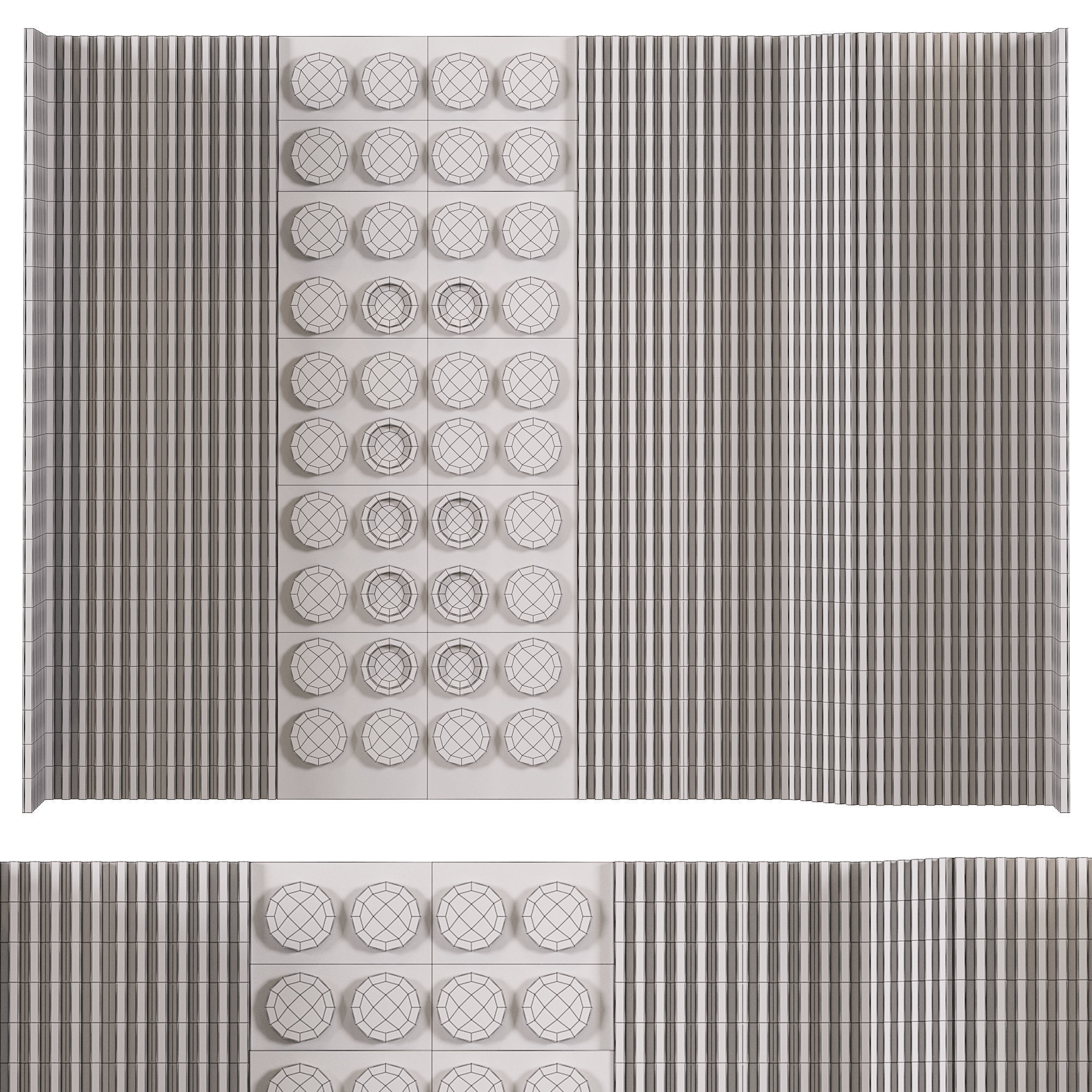 Decor pattern of squares 3D model_3