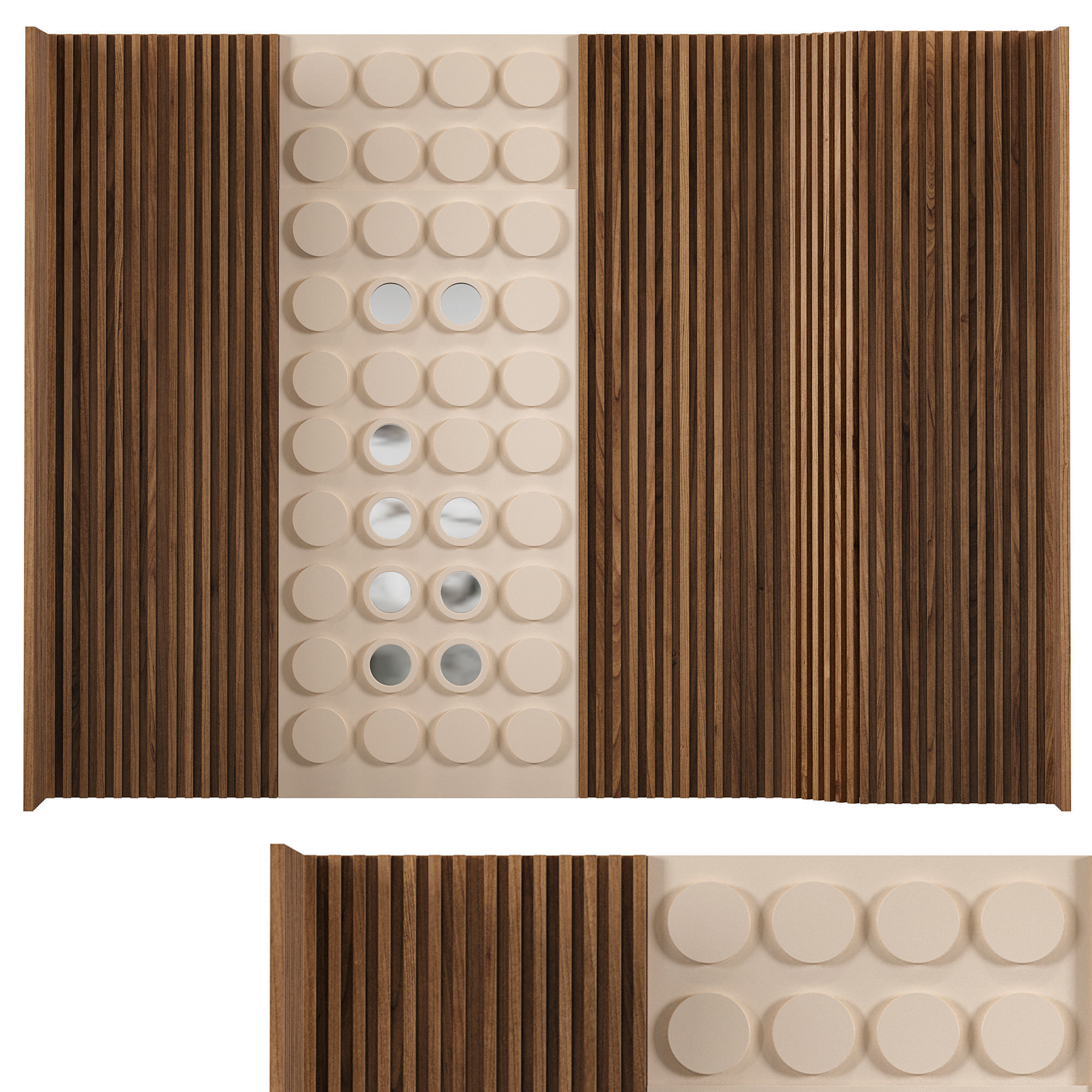 Decor pattern of squares 3D model_1