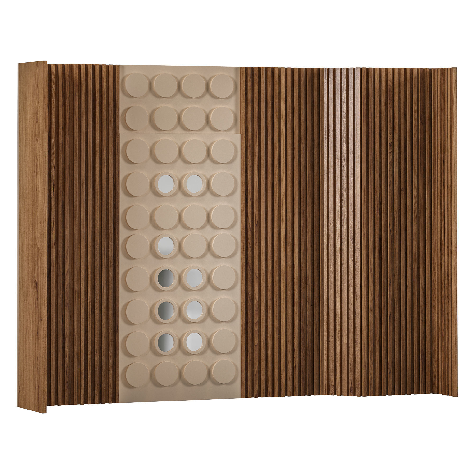 Decor pattern of squares 3D model_2