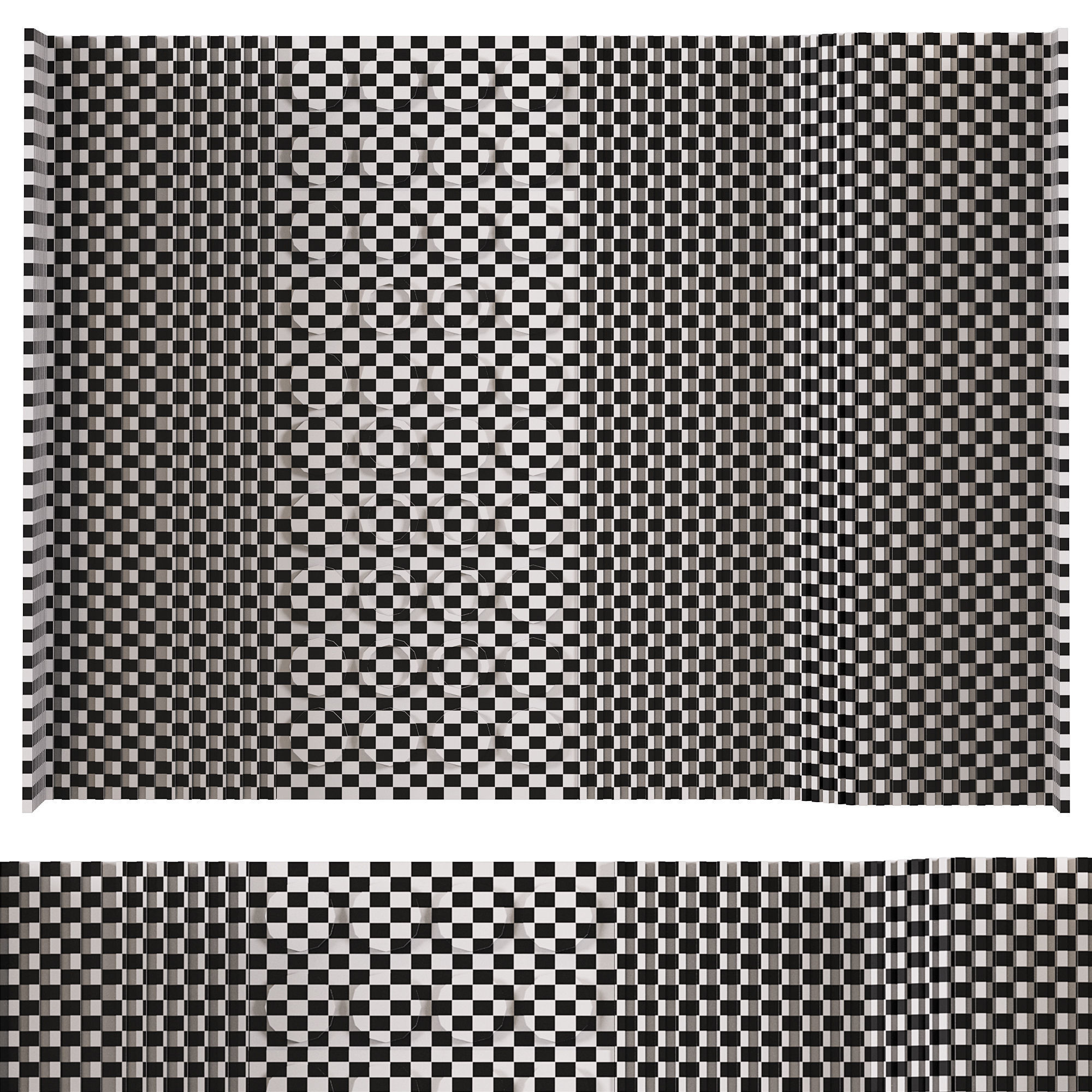 Decor pattern of squares 3D model_4