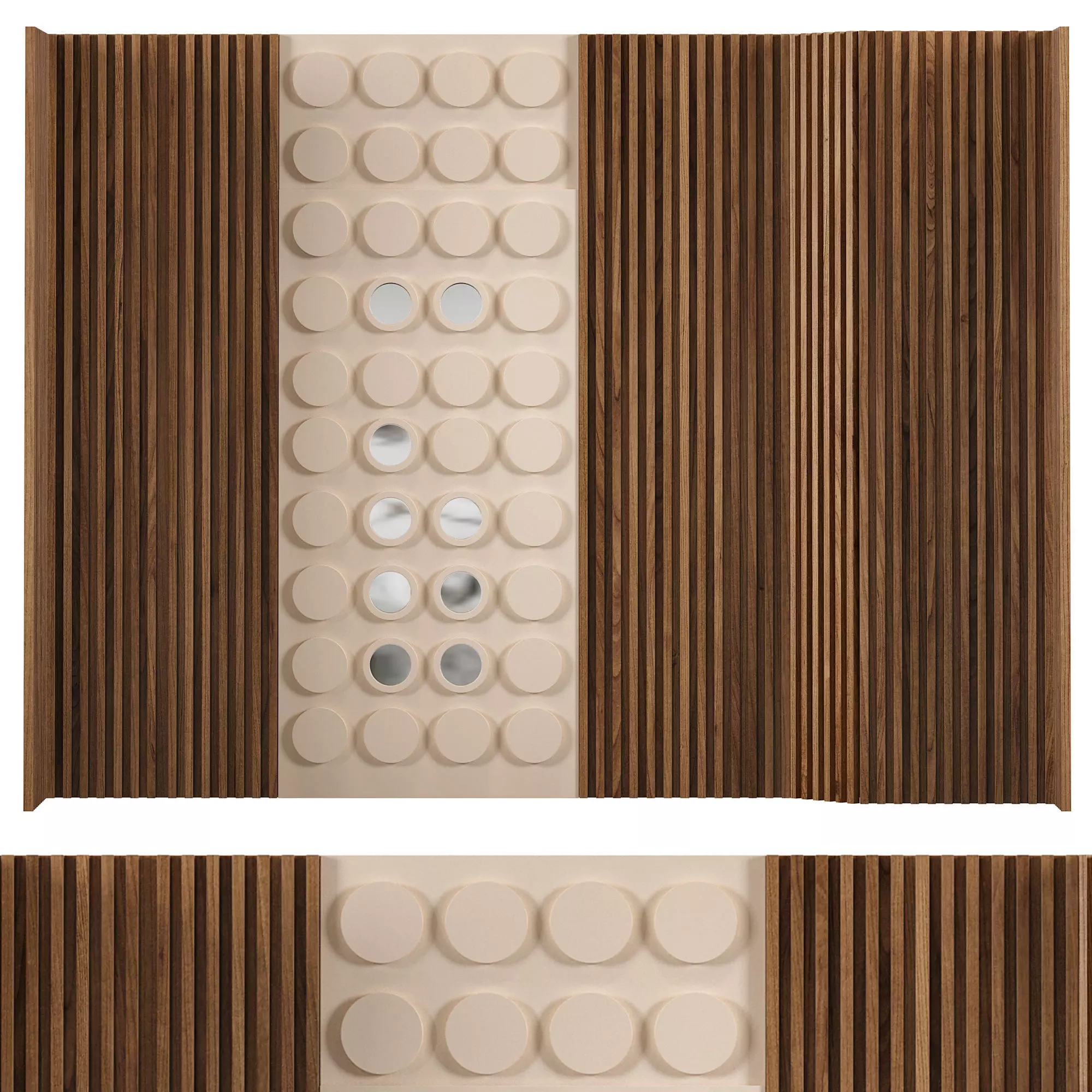 Decor pattern of squares 3D model_0