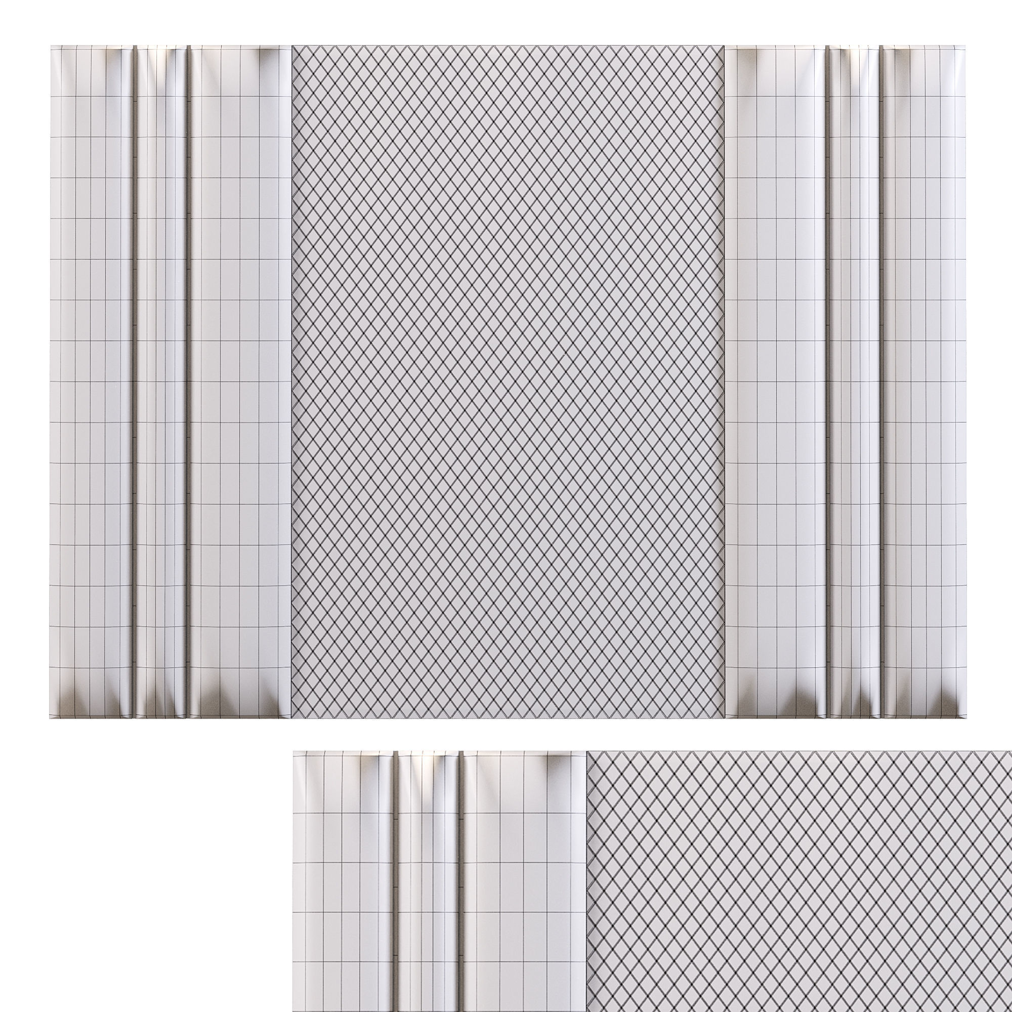 Decor piece of cloth 3D model_3