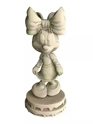 Minnie Mouse Oops for 3d print  assembly model 3D print model