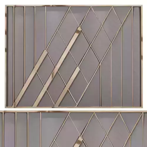Decor geometric wall art in gold and silver