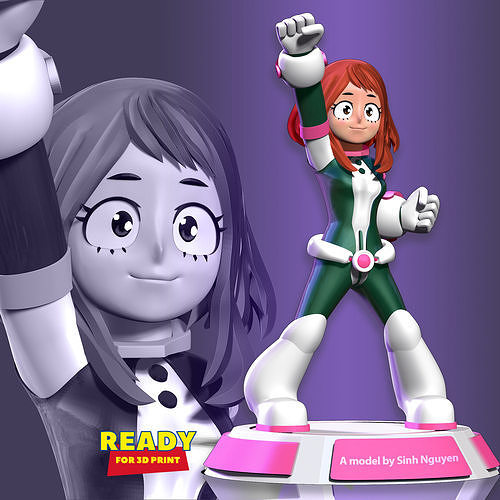 Ochaco Uraraka Fanart 3D print model